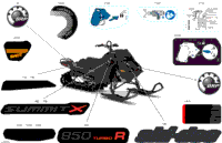 2024 North America - SUMMIT 850 E-TEC Turbo R - X - TPRE - Deep Black - 154X16X2.5PLF Track