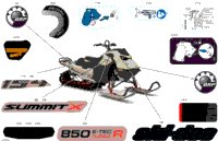 2024 North America - SUMMIT 850 E-TEC Turbo R - X - TPRH - Northern Lichen - 154X16X3P4F Track