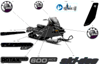 2024 orth America - TUNDRA 600 ACE - LE - GNRC - Deep Black - 154X16X1.5CH Track