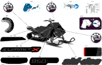 2024 North America - SUMMIT 850 E-TEC - X - TDRD - Deep Black - 165X16X2.5PLF Track