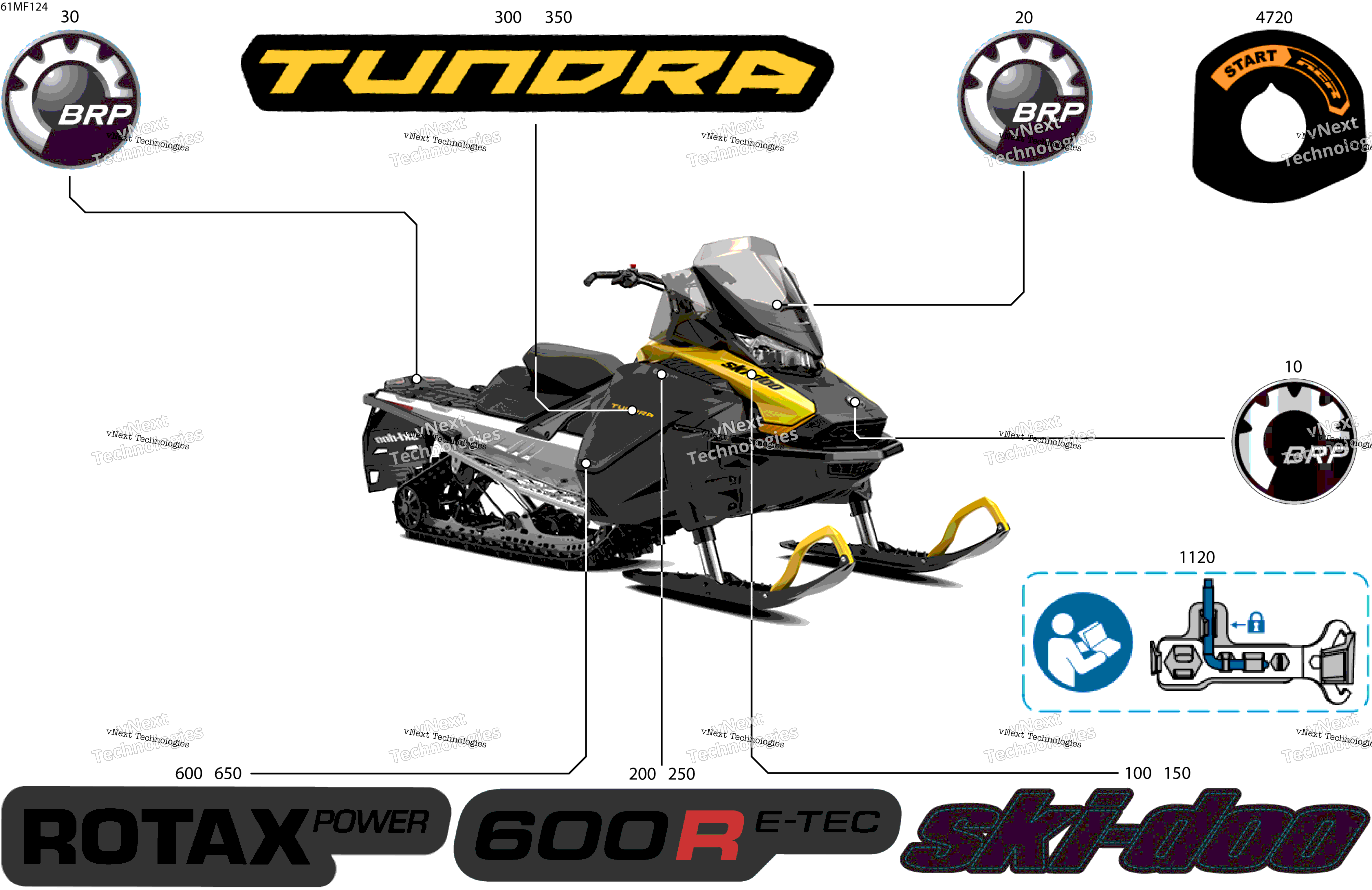 2026 TUNDRA - SPORT - 600 EFI - GKTA - Neo Yellow - 15X146X1.6C Track