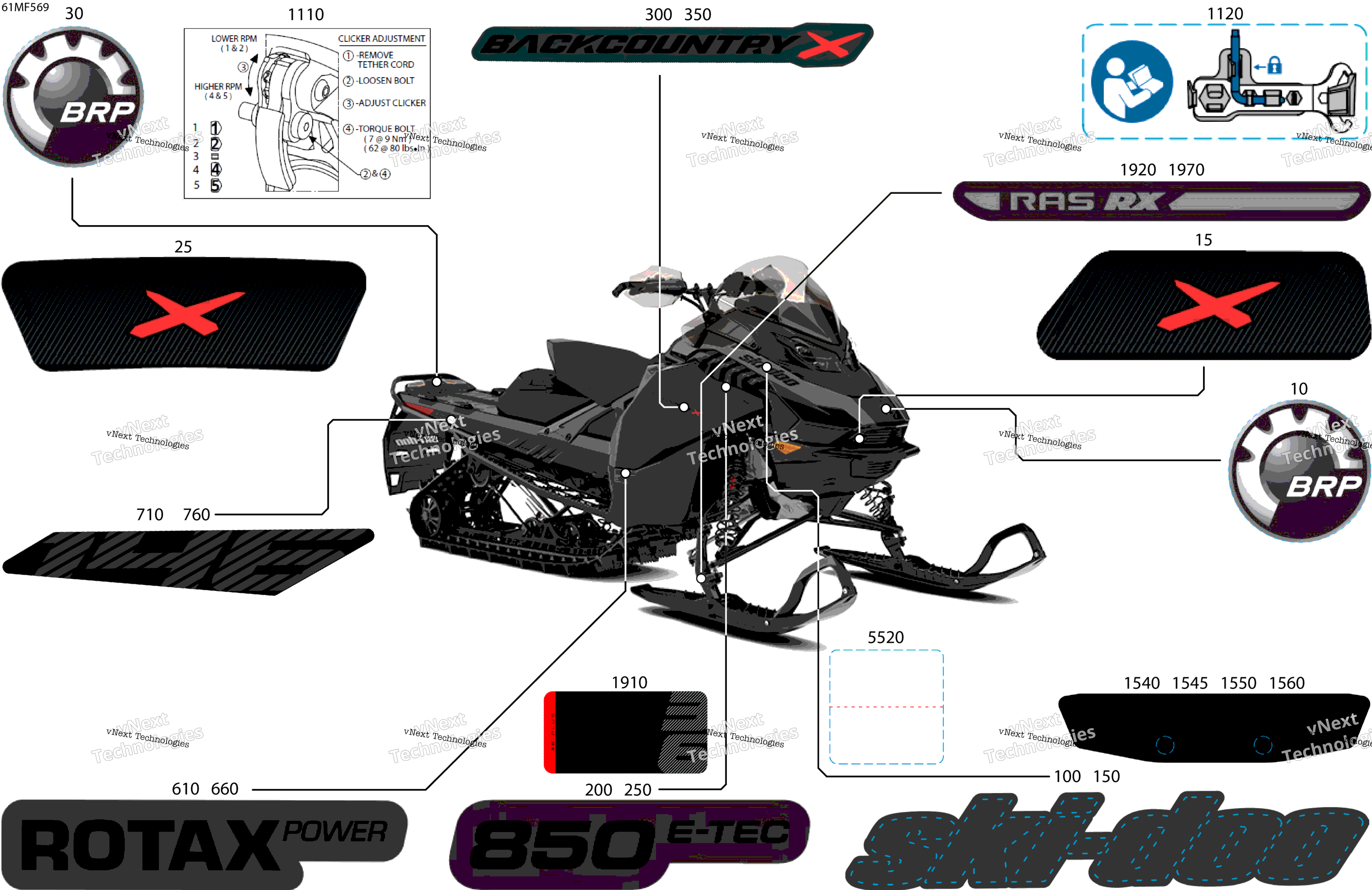 2026 BACKCOUNTRY - X - 850 E-TEC - UXTB - Deep Black - 15X146X1.5S Track