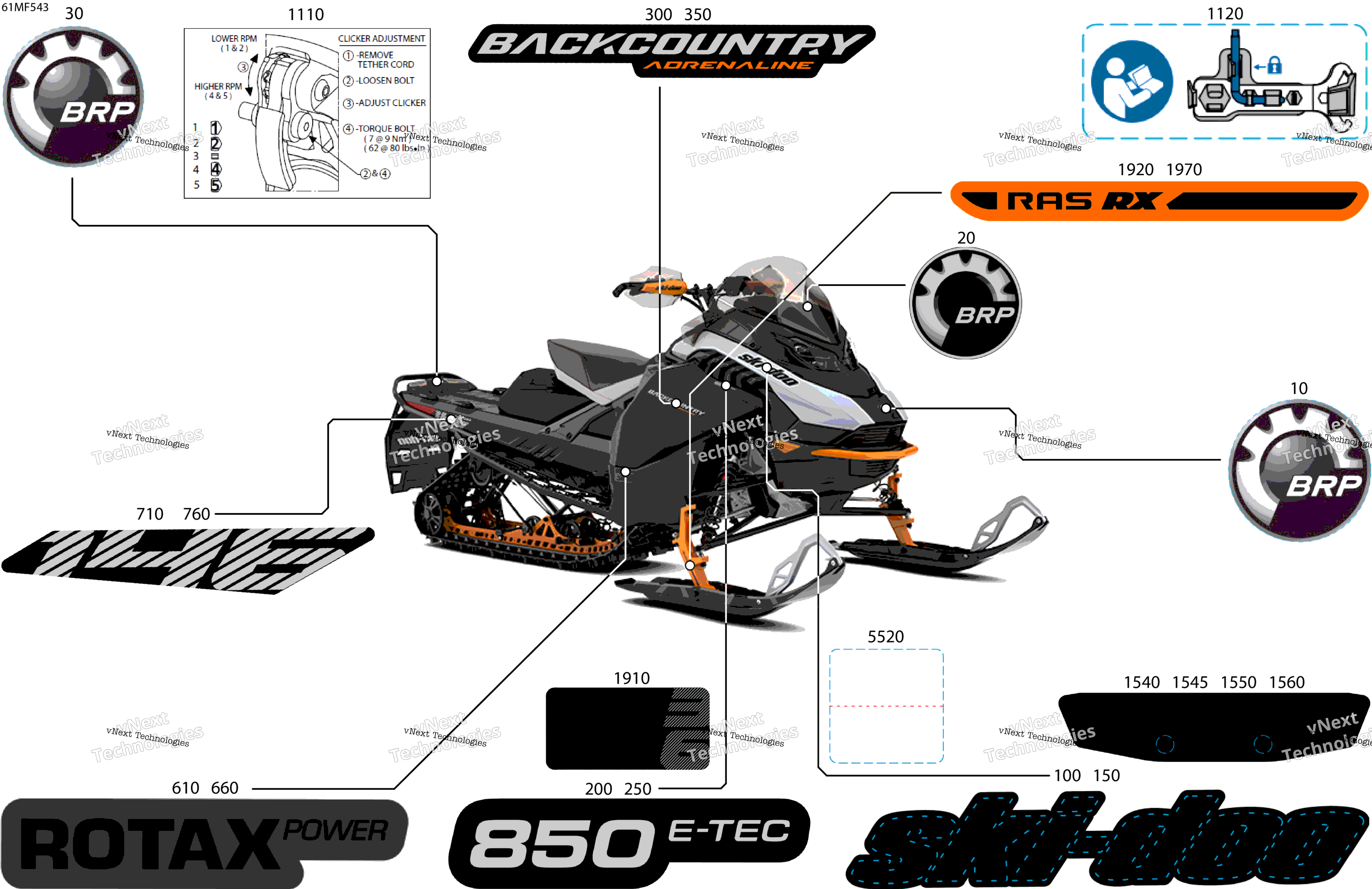 2026 BACKCOUNTRY - Adrenaline - 850 E-TEC - UGTD - Catalyst Gray - 15X146X1.5S Track
