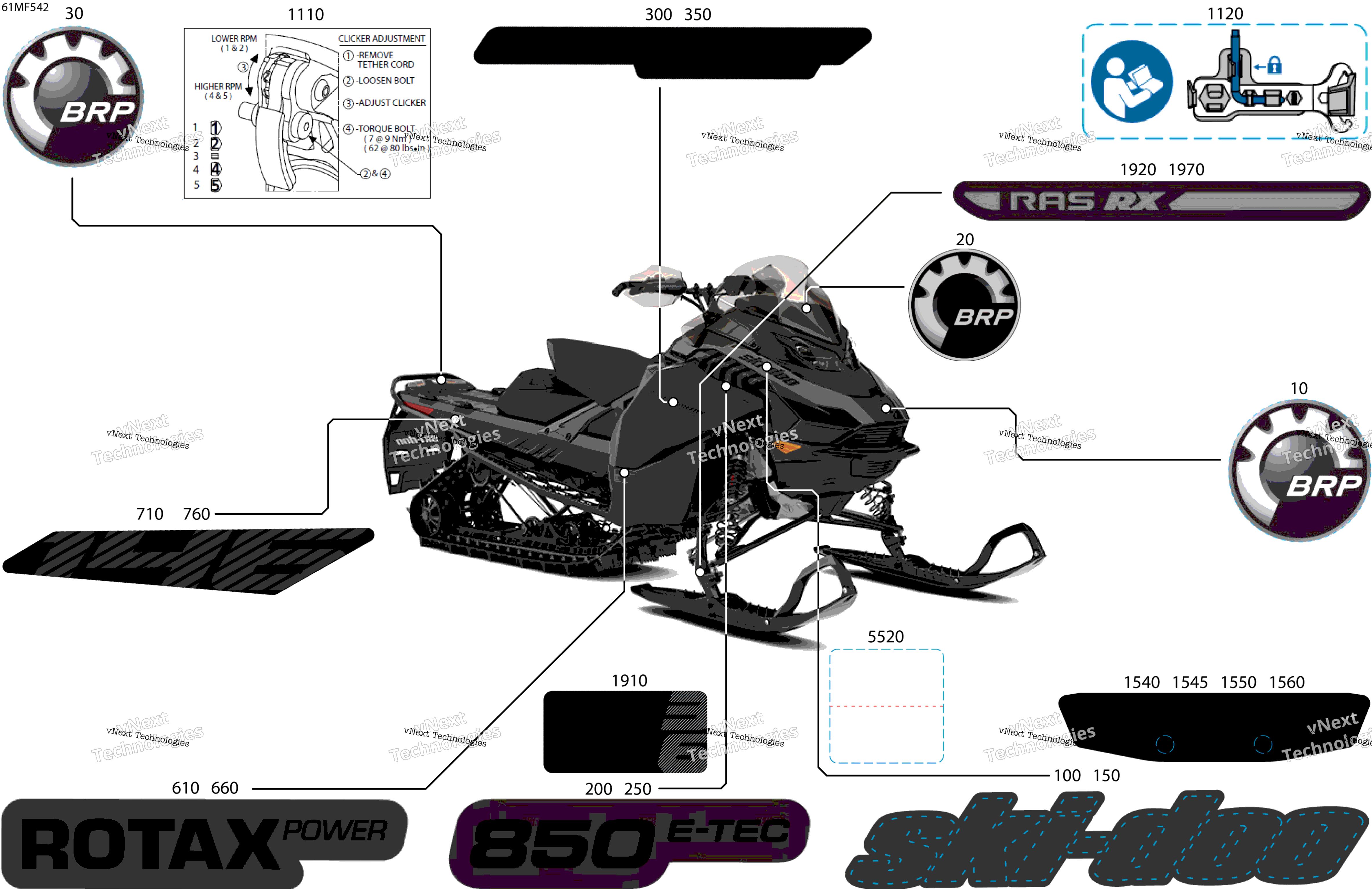 2026 BACKCOUNTRY - Adrenaline - 850 E-TEC - UGTC - Deep Black - 15X146X1.5S Track