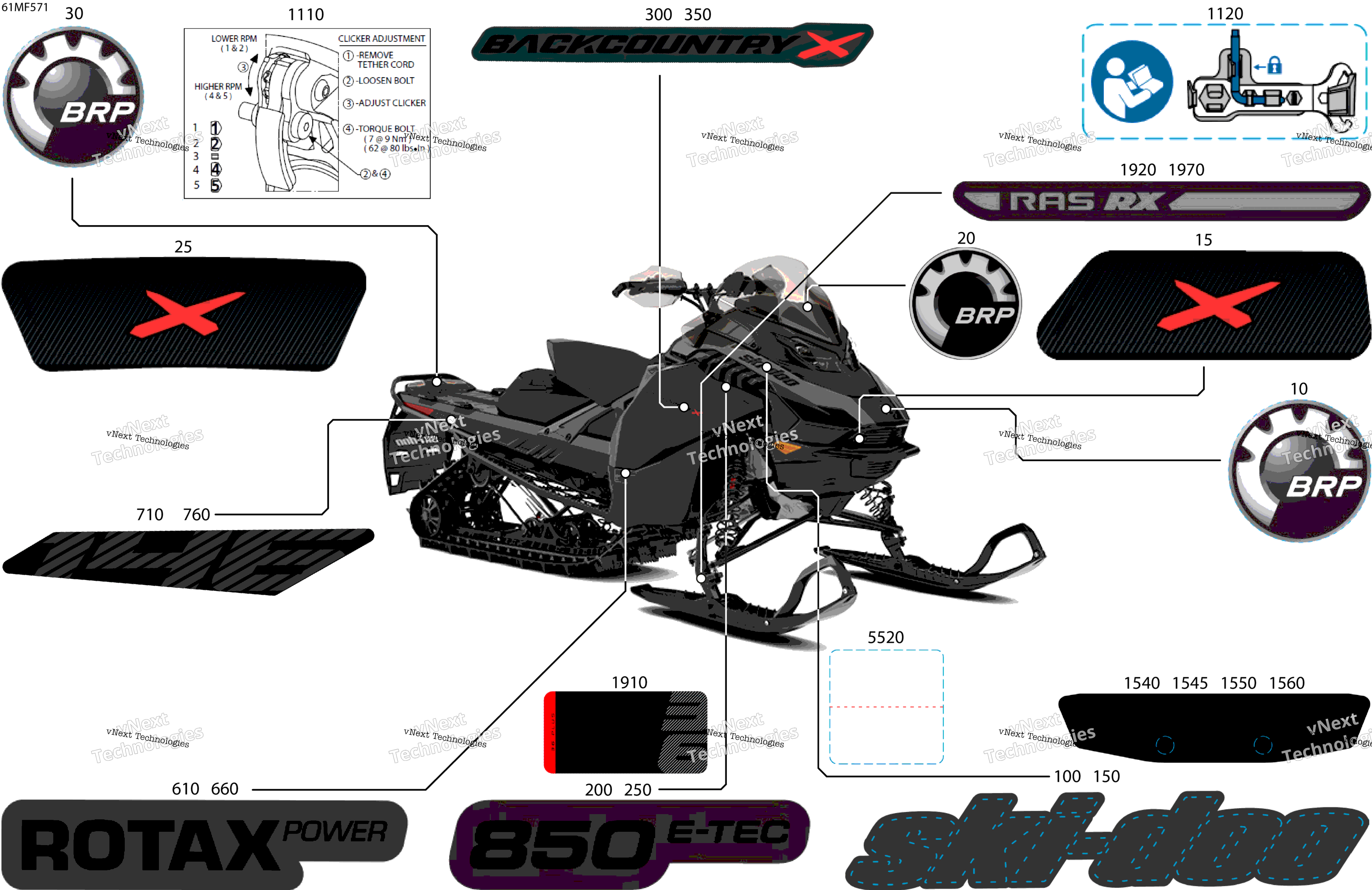 2026 BACKCOUNTRY - X - 850 E-TEC - UXTE - Deep Black - 15X146X1.5S Track