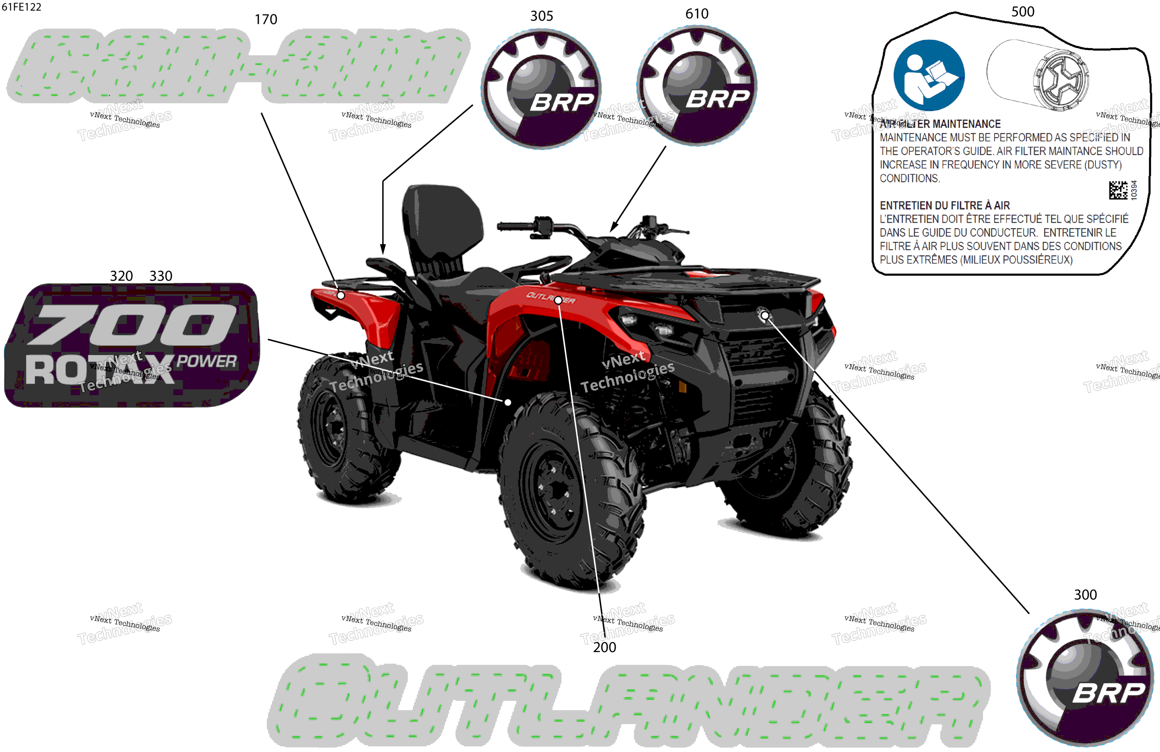 2025 OUT-MAX - 4X4 - DPS - 700 - 1WSE - Legion Red