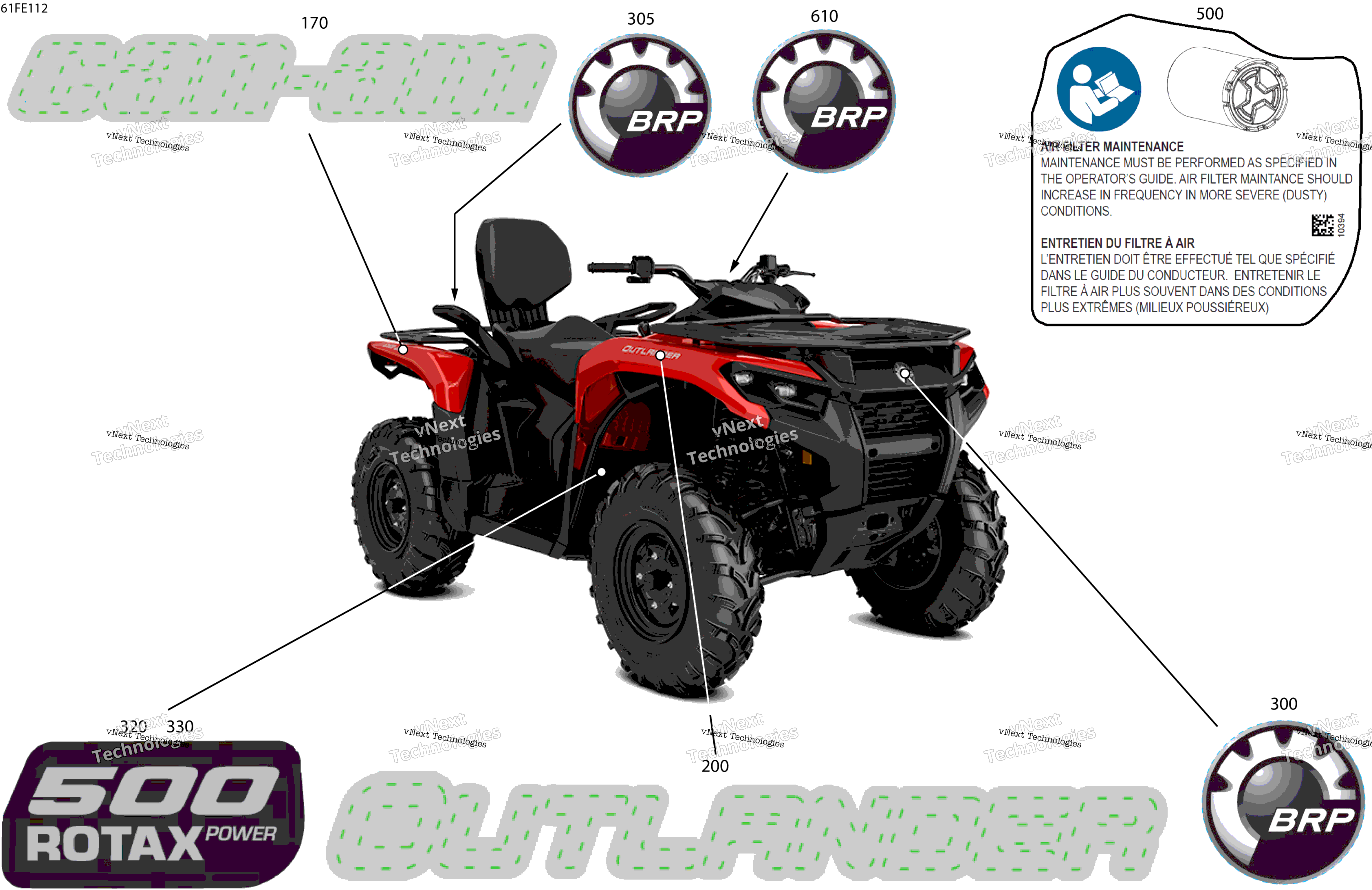 2025 OUT-MAX - 4X4 - DPS - 500 - 1VSG - Legion Red