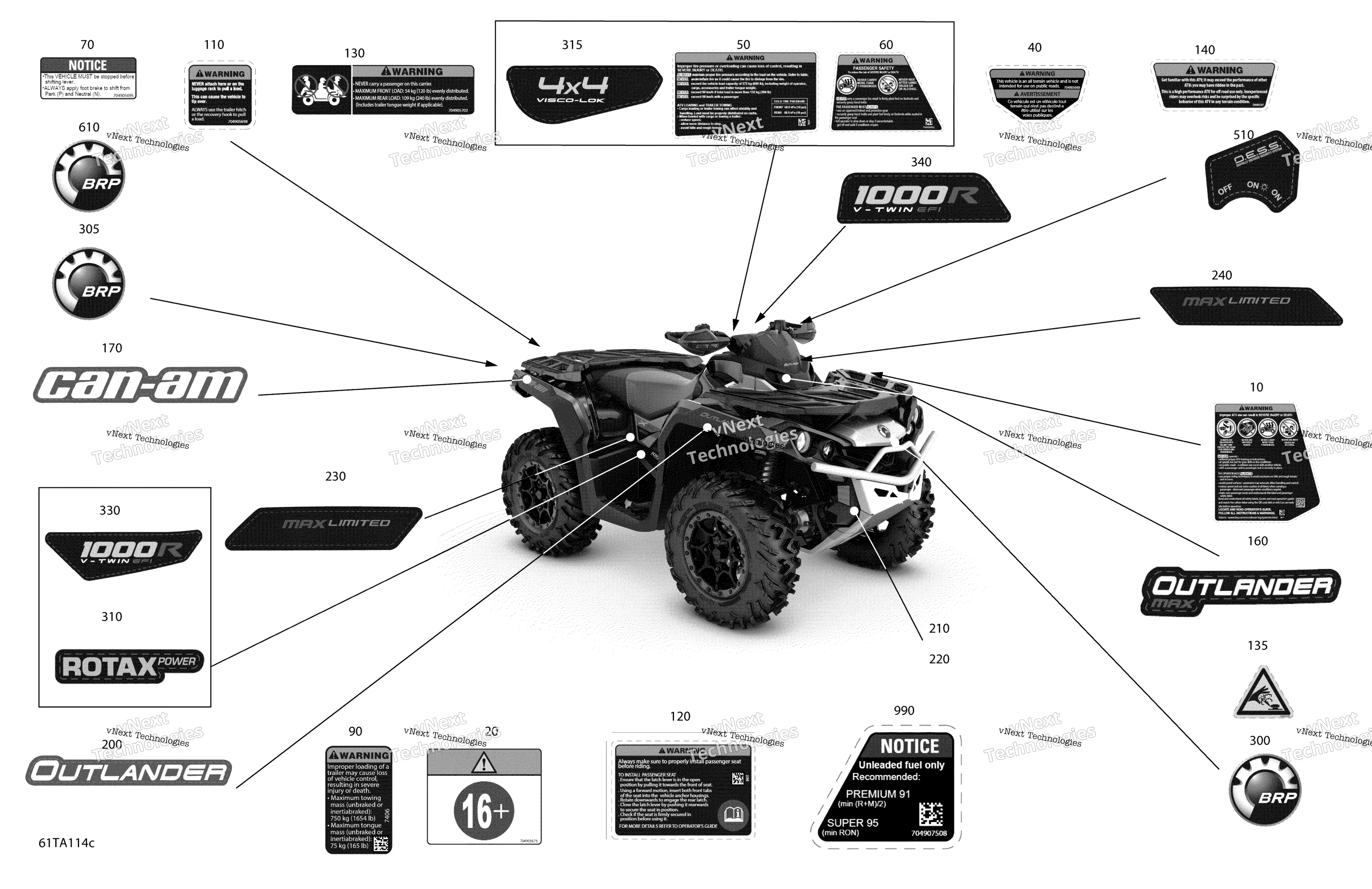 2021 Outlander MAX 1000R EFI - XT XTP LTD - North America