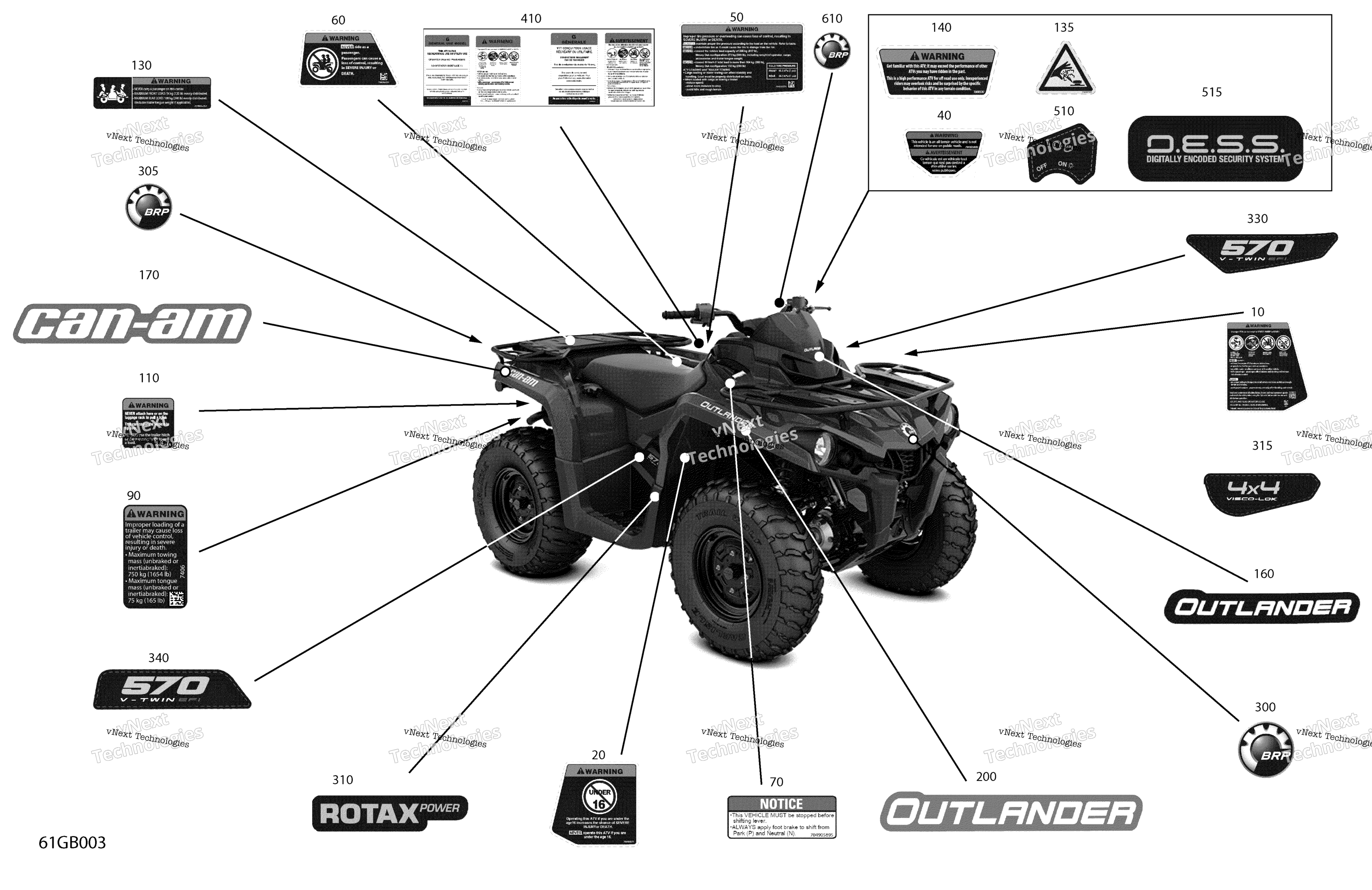 2022 Outlander 570 EFI - DPS - (2CNA-2CNB-2CNC) North America