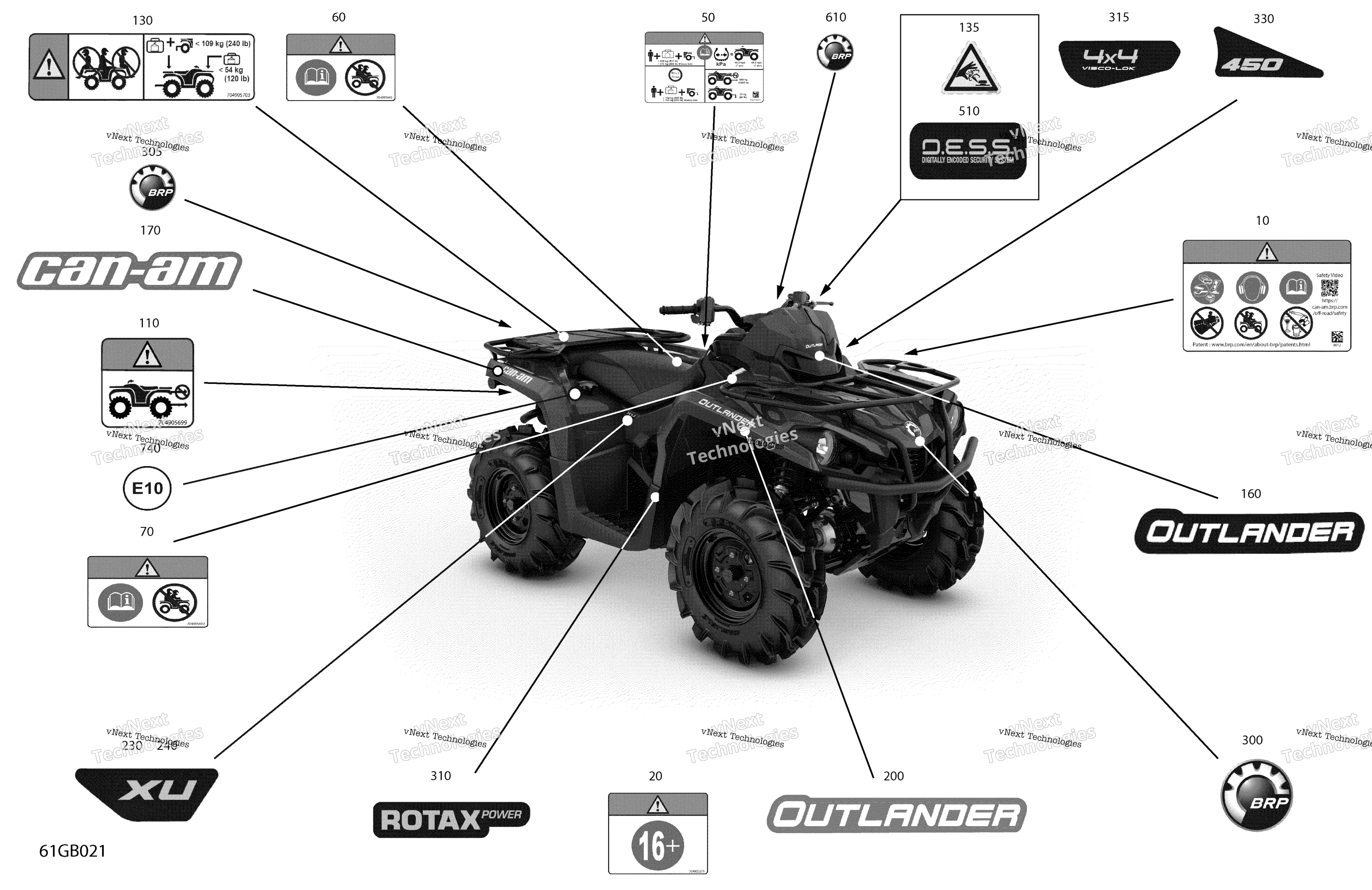 2022 Outlander 450 EFI - XU - CE