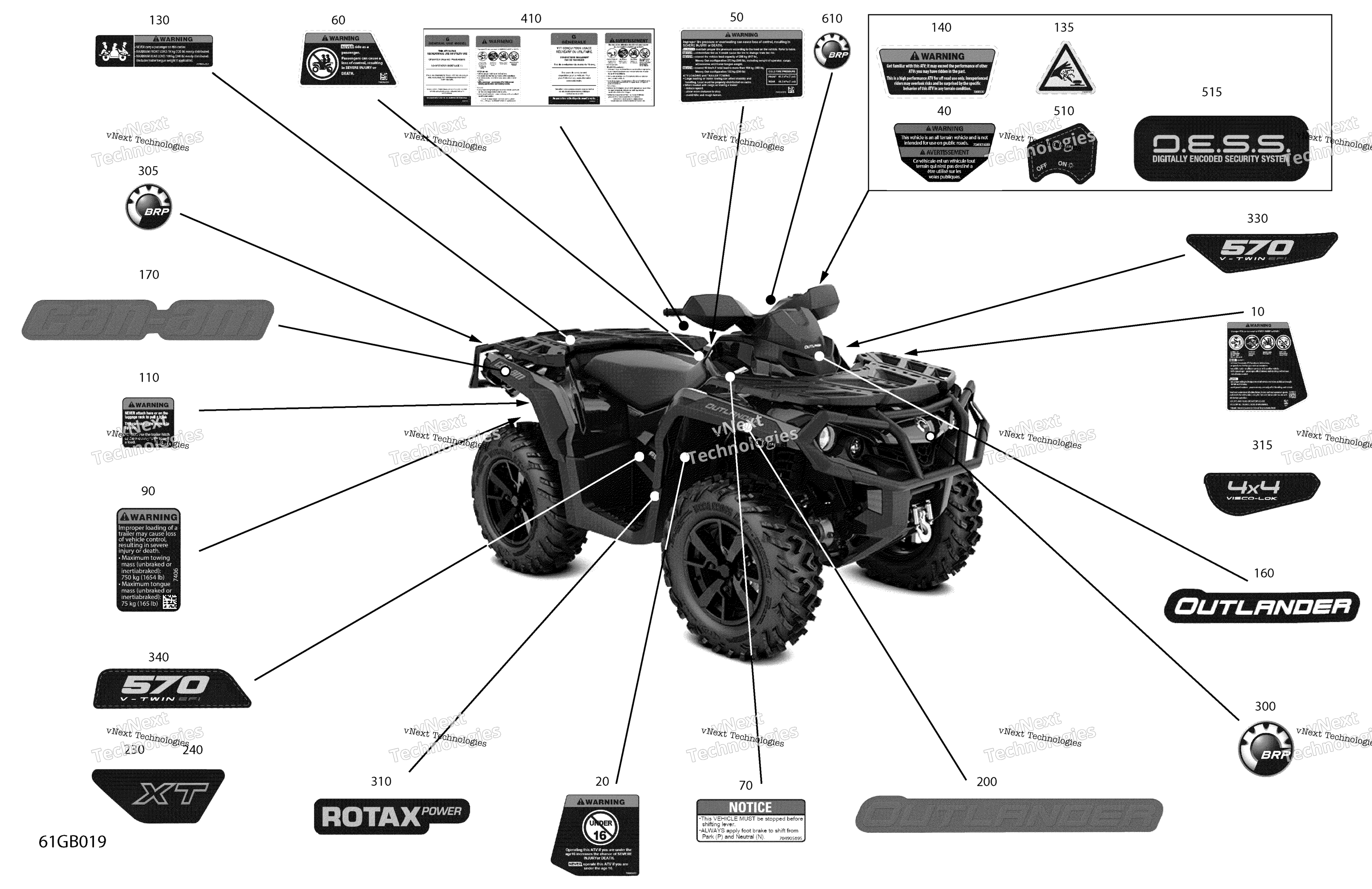 2022 Outlander 570 EFI - XT - (2UNA-2UNB) North America