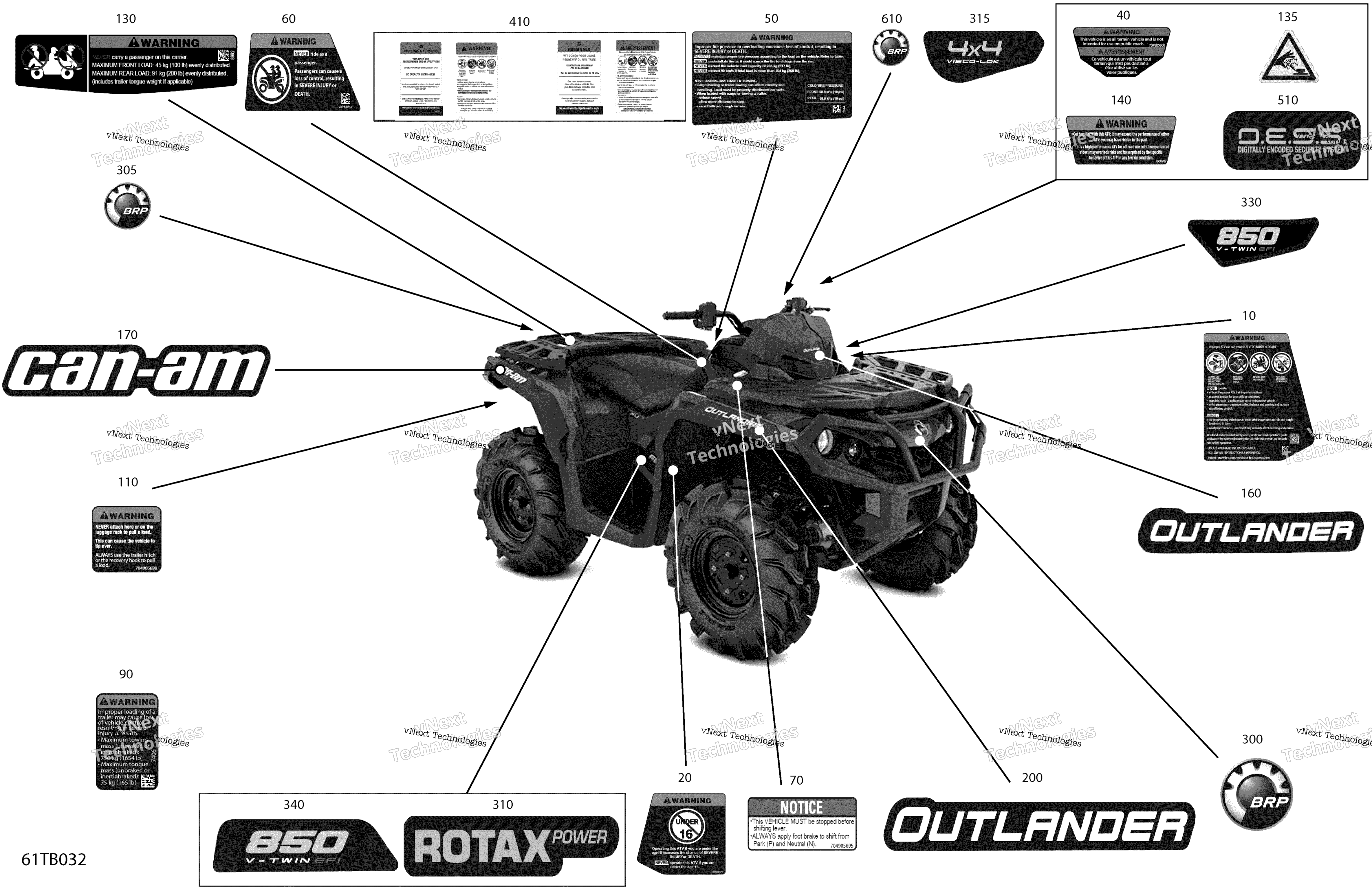 2022 Outlander 850 EFI - STD - North America