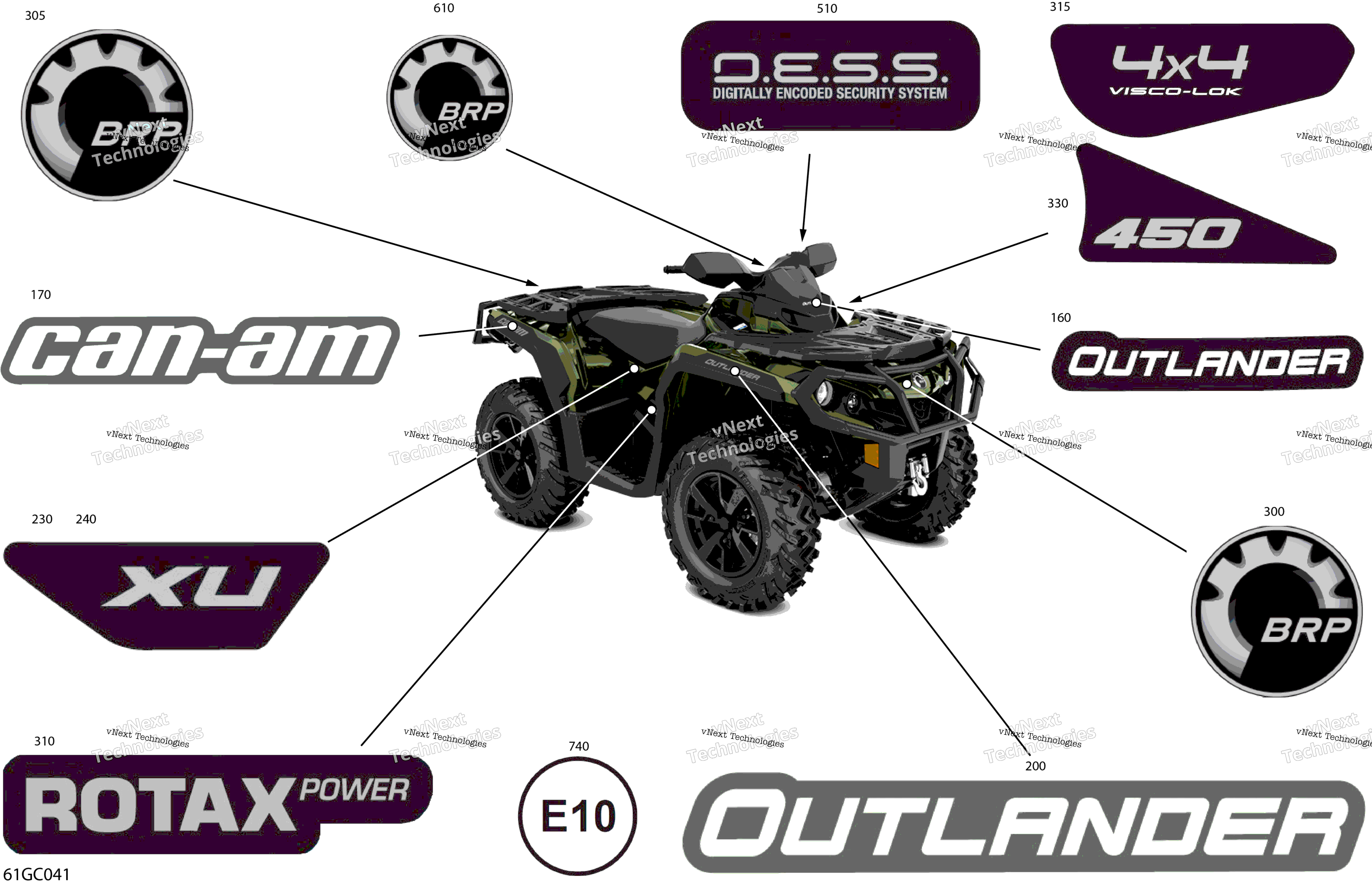 2023 Outlander 450 EFI - XU - (3NPB) - CE