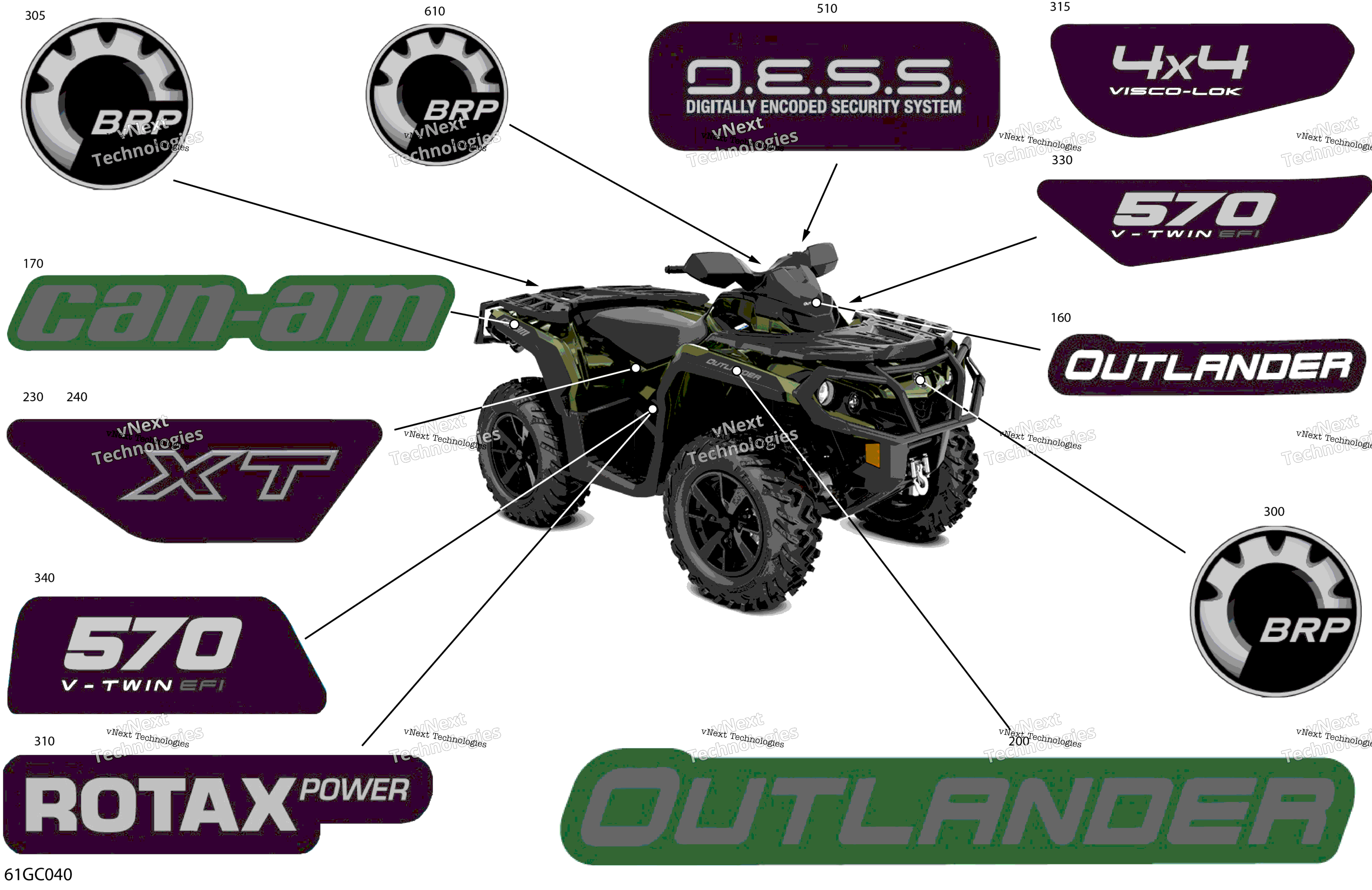 2023 Outlander 570 EFI - XT - (2YPA-2YPB) North America