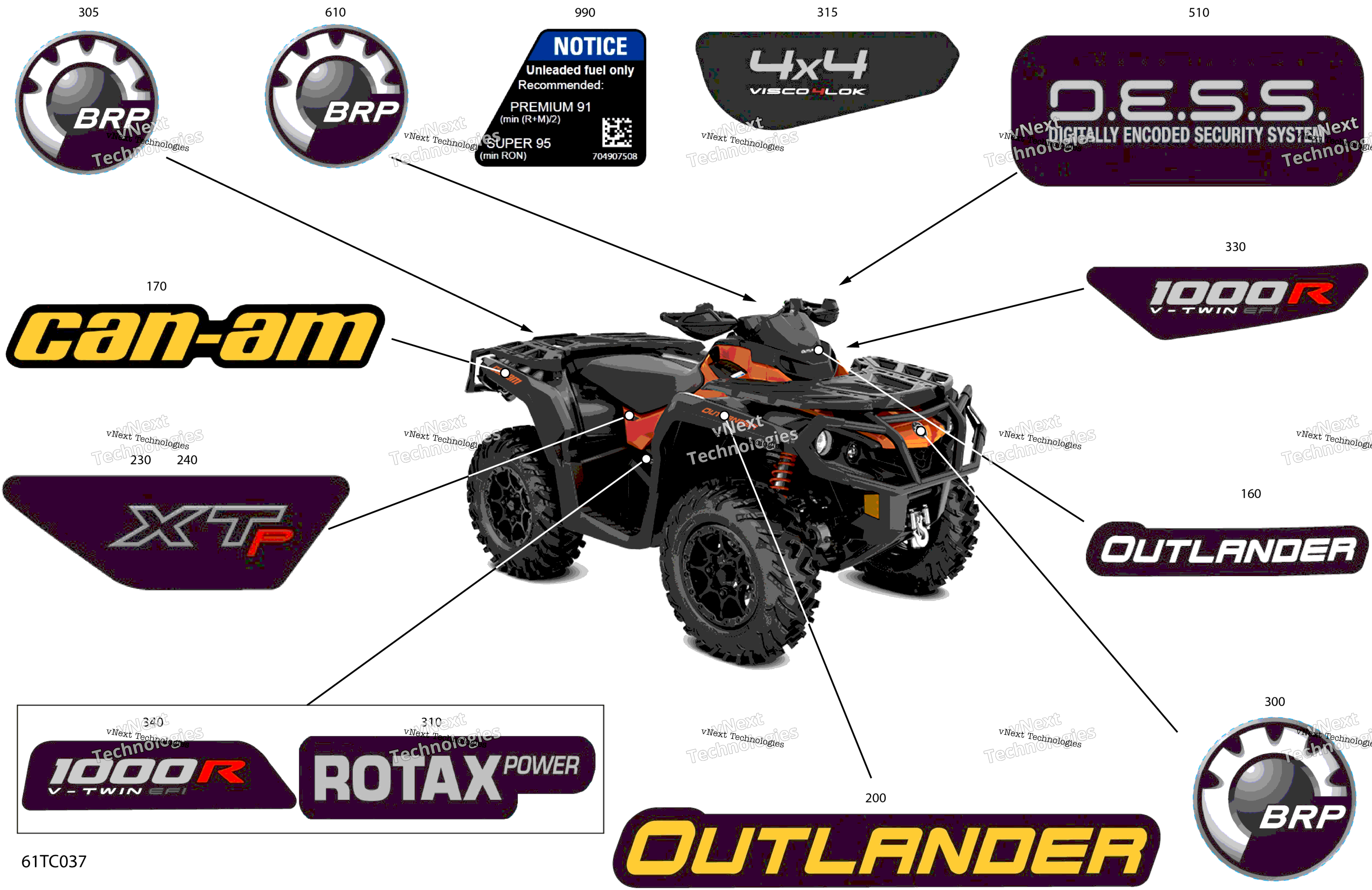 2023 Outlander 1000R EFI - XTP - (5XPC) North America