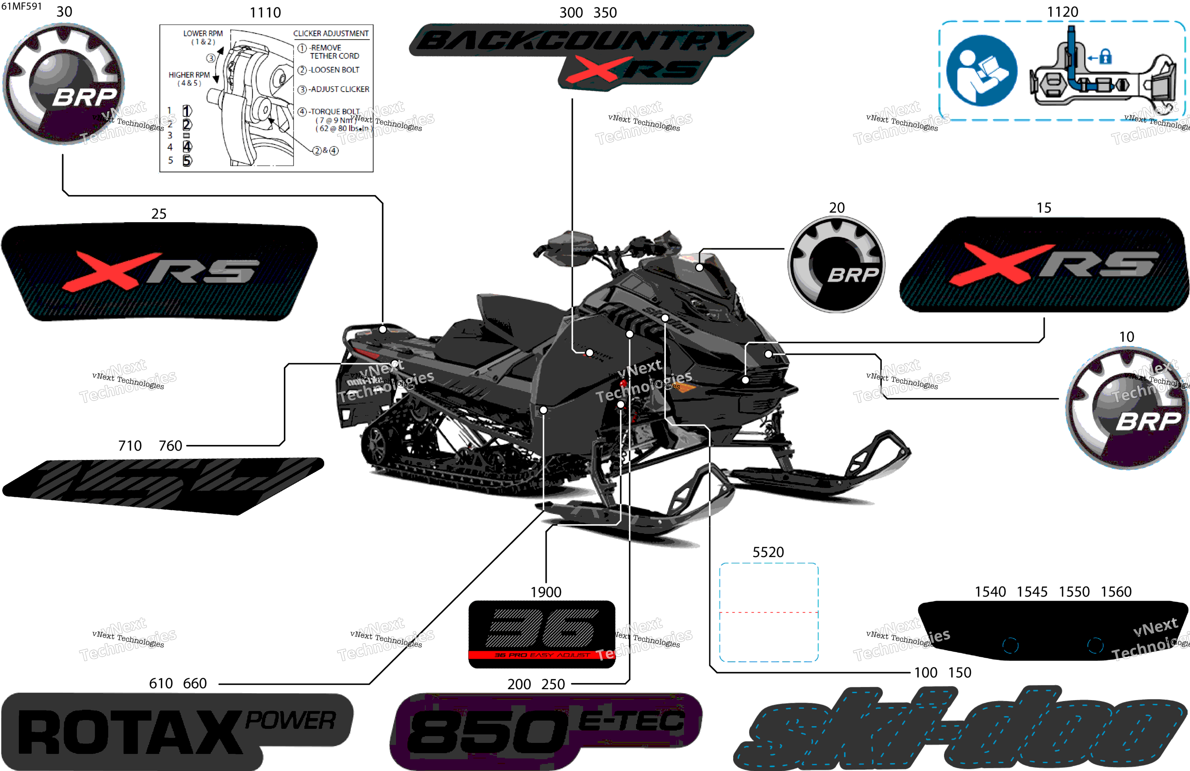 2026 BACKCOUNTRY - X-RS - 850 E-TEC - UZTE - Deep Black - 16X154X2.0P Track - SHOT starter