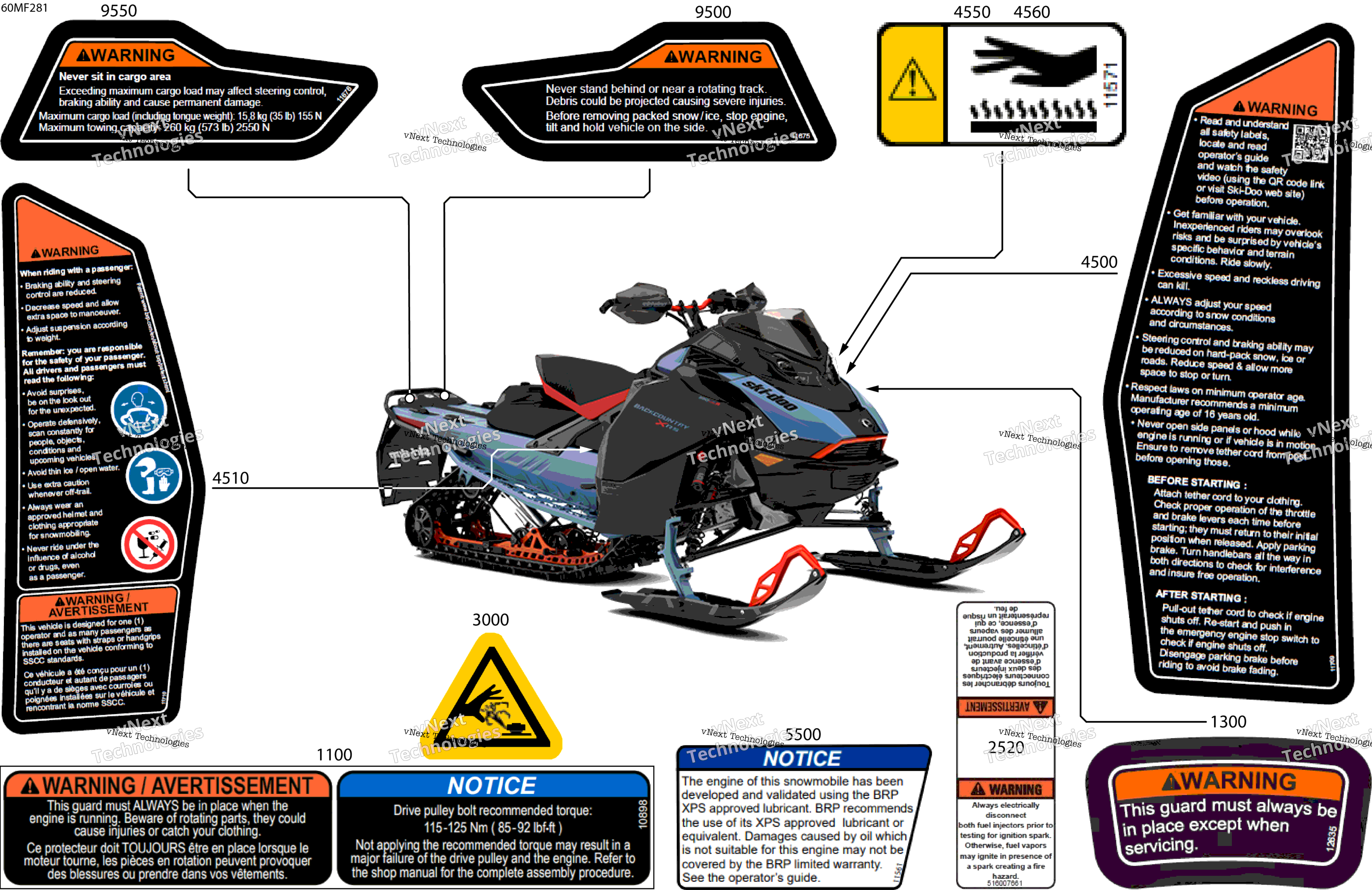 2026 BACKCOUNTRY - X-RS - 850 E-TEC Turbo R - UZTT - Scandi Blue - 15X146X1.5S Track - SHOT starter
