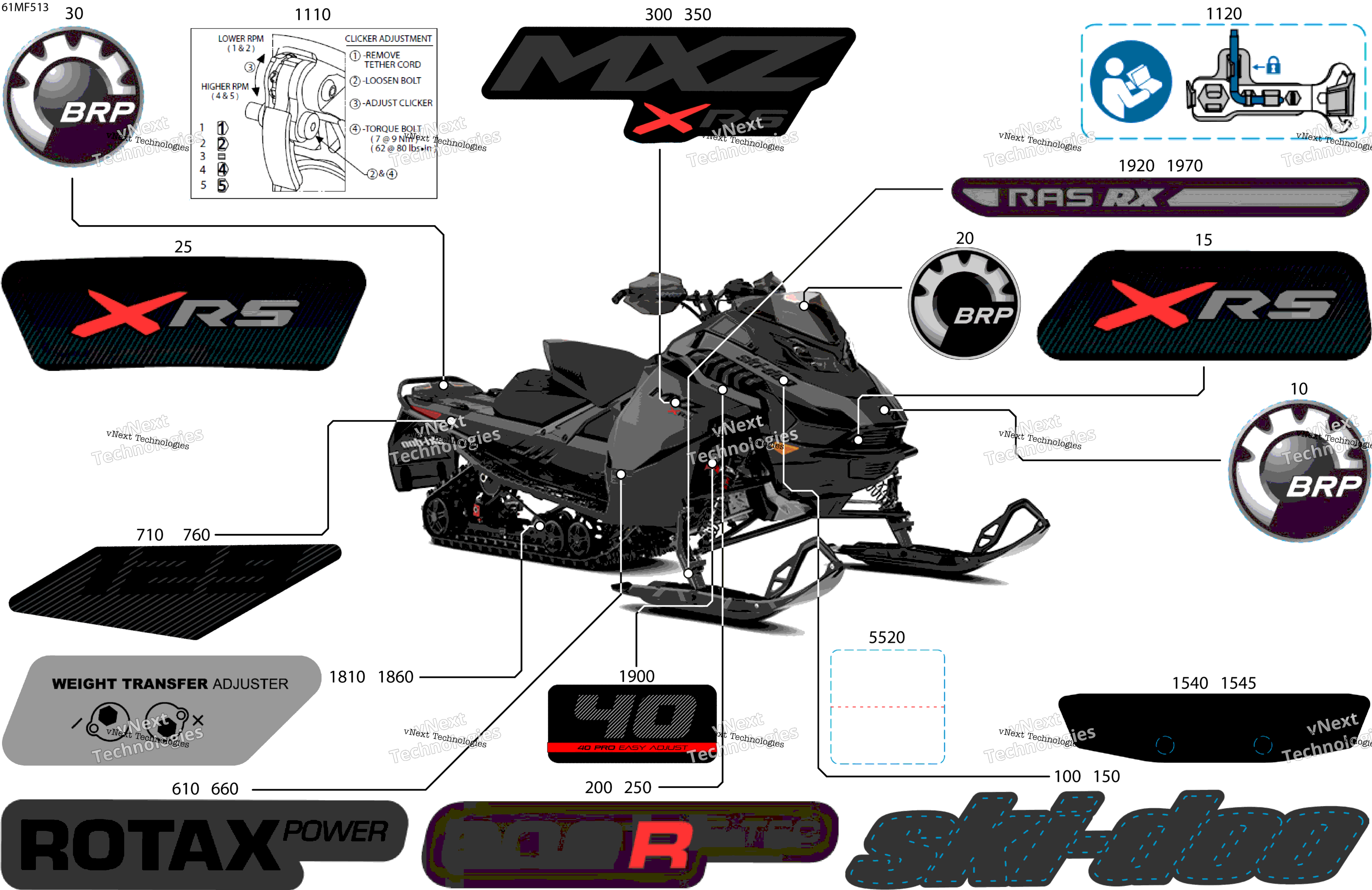 2026 MXZ - X-RS - 600R E -TEC - MZTA - Deep Black - 15X129X1.5IR Track