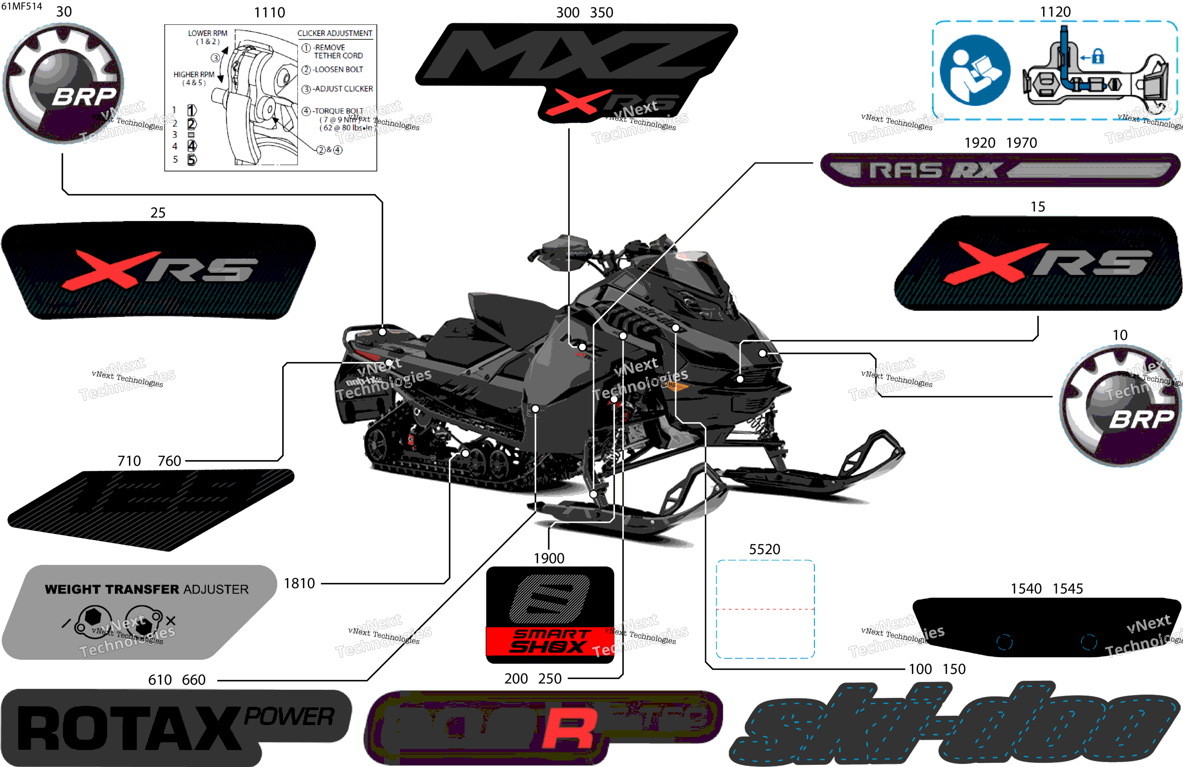 2026 MXZ - X-RS - 600R E -TEC - MZTB - Deep Black - 15X129X1.5IR Track