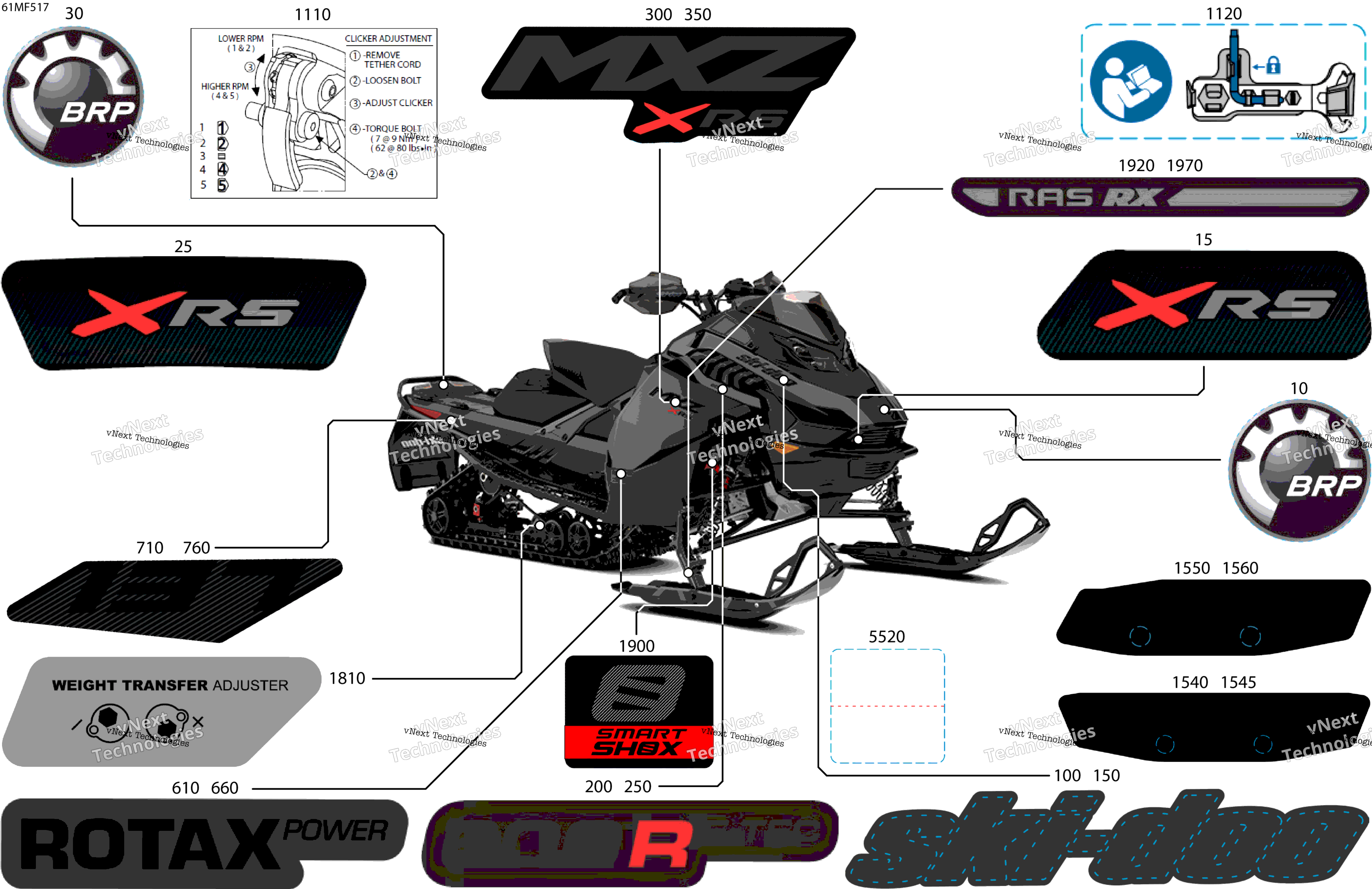 2026 MXZ - X-RS - 600R E -TEC - MZTE - Deep Black - 15X137X1.5IR Track