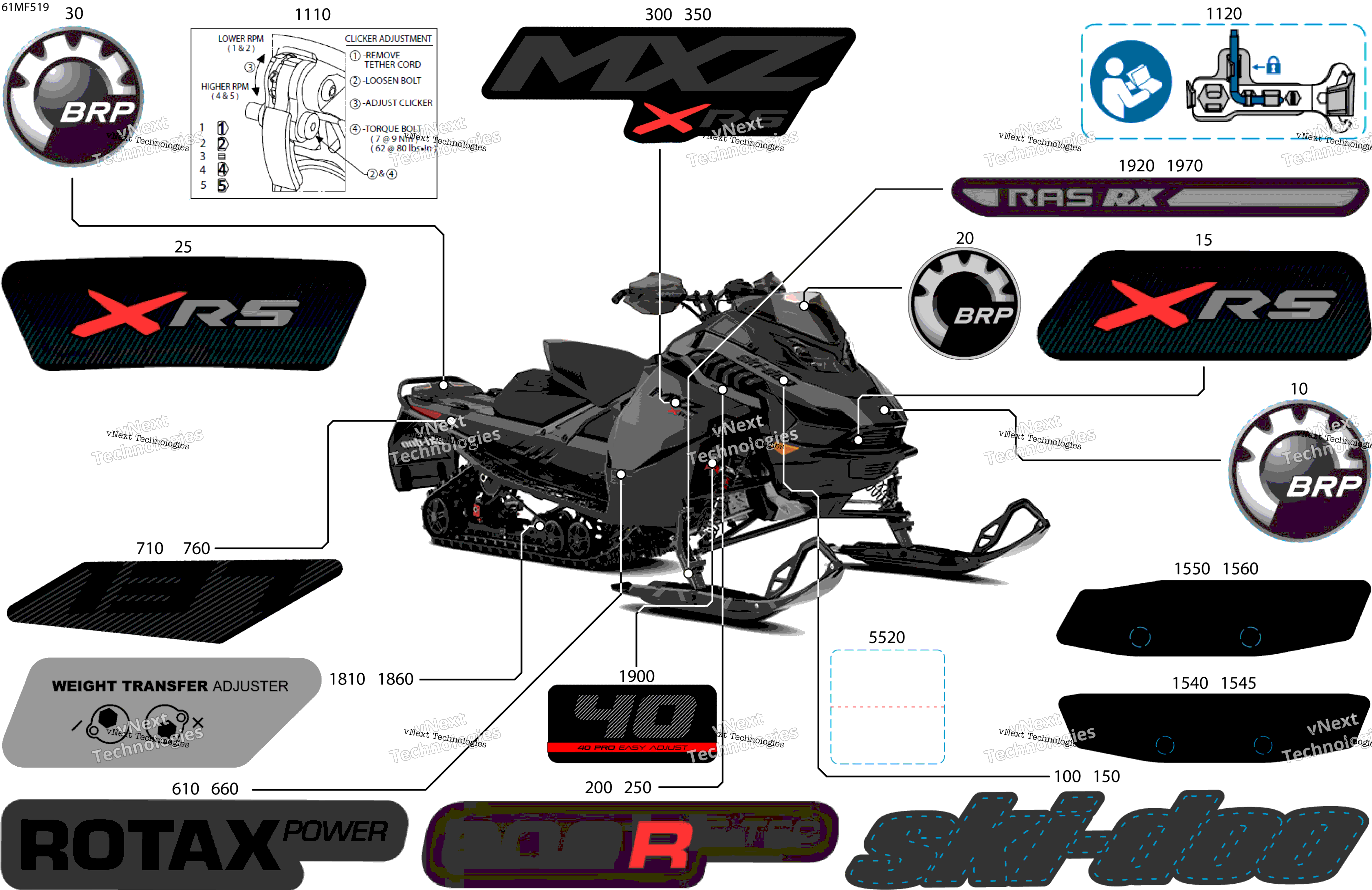 2026 MXZ - X-RS - 600R E -TEC - MZTG - Deep Black - 15X137X1.25IR Track