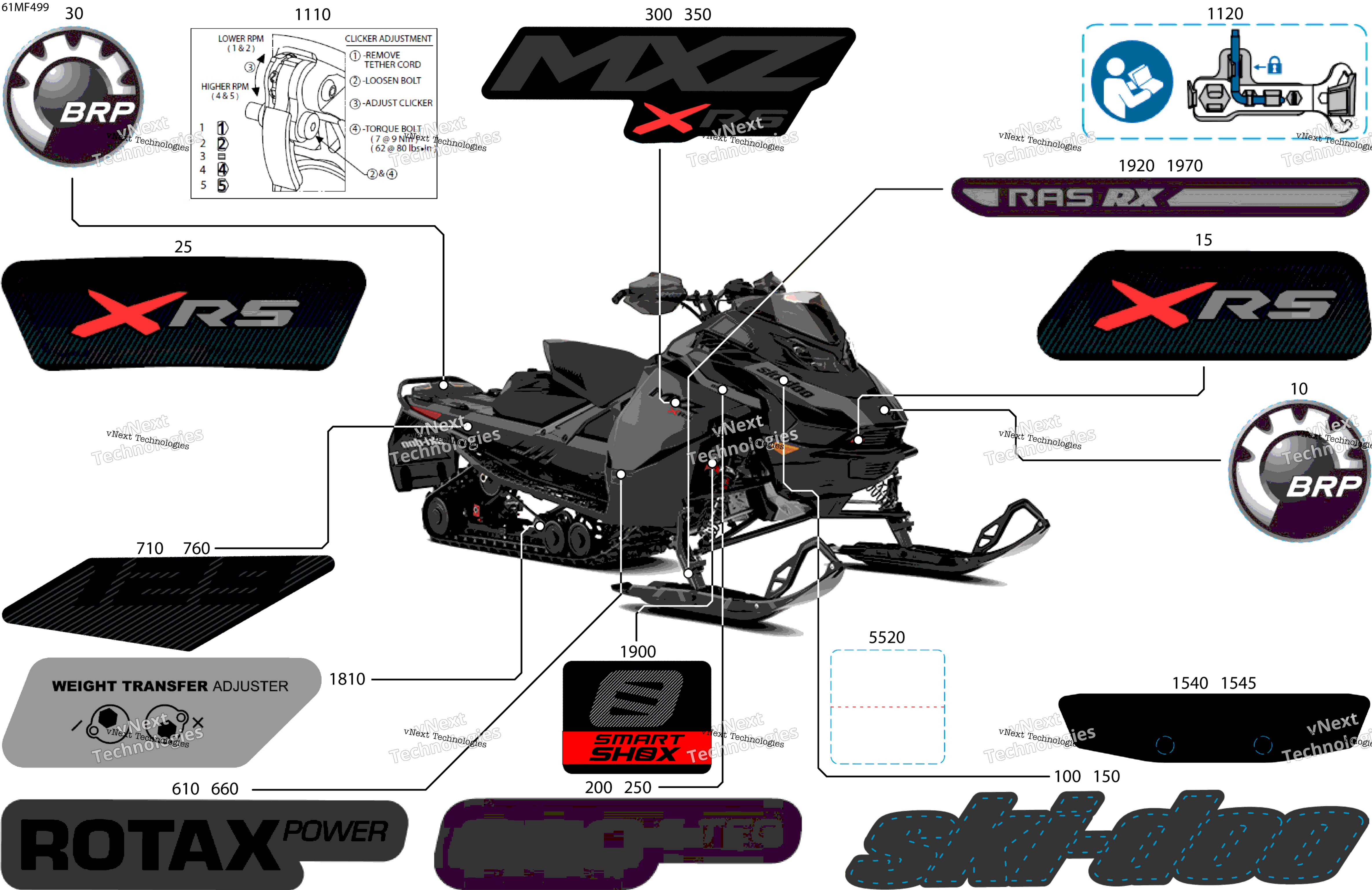 2026 MXZ - X-RS - 850 E-TEC - MVTB - Deep Black - 15X129X1.25RS Track