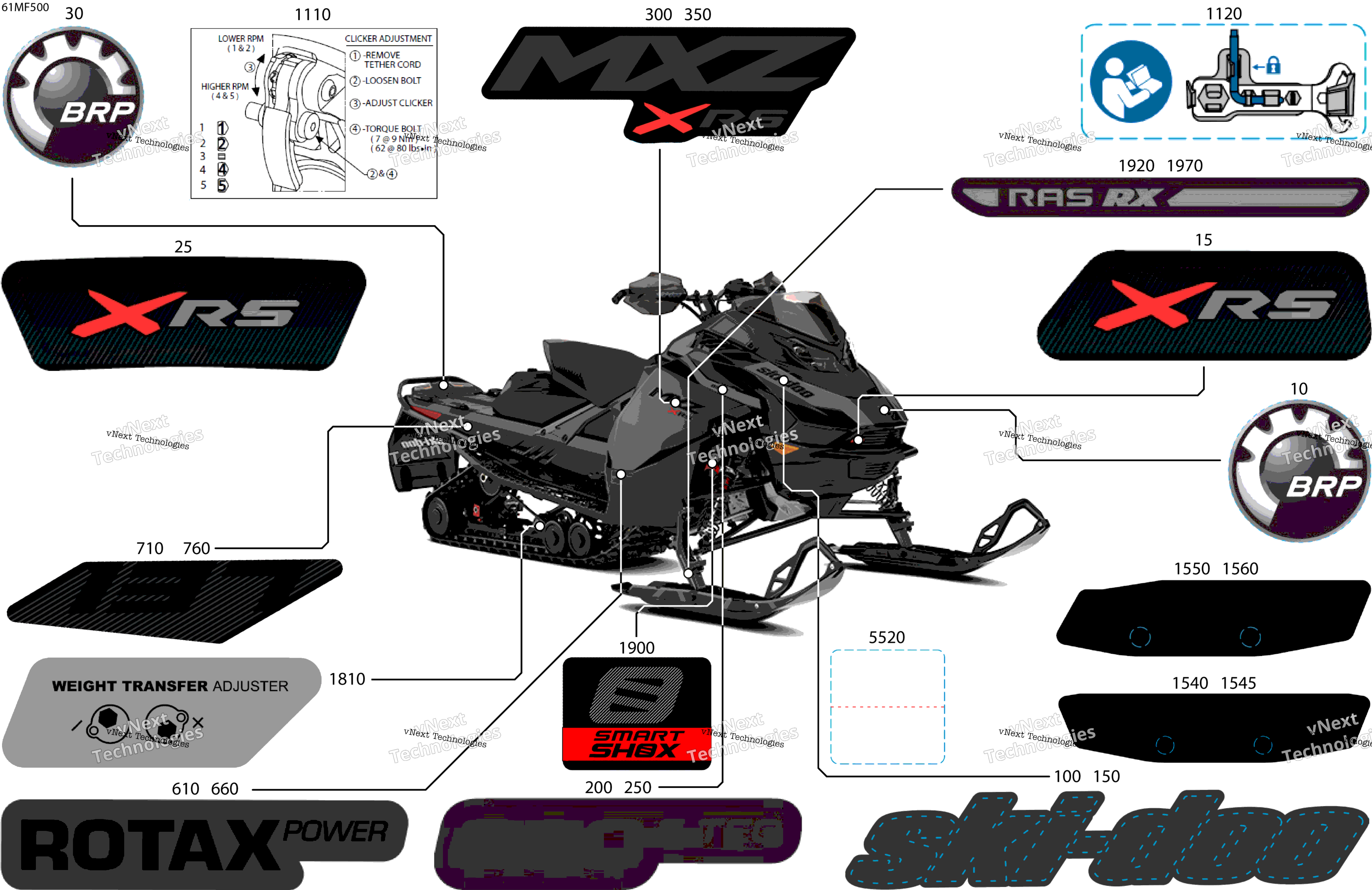 2026 MXZ - X-RS - 850 E-TEC - MVTE - Deep Black - 15X137X1.25RS Track
