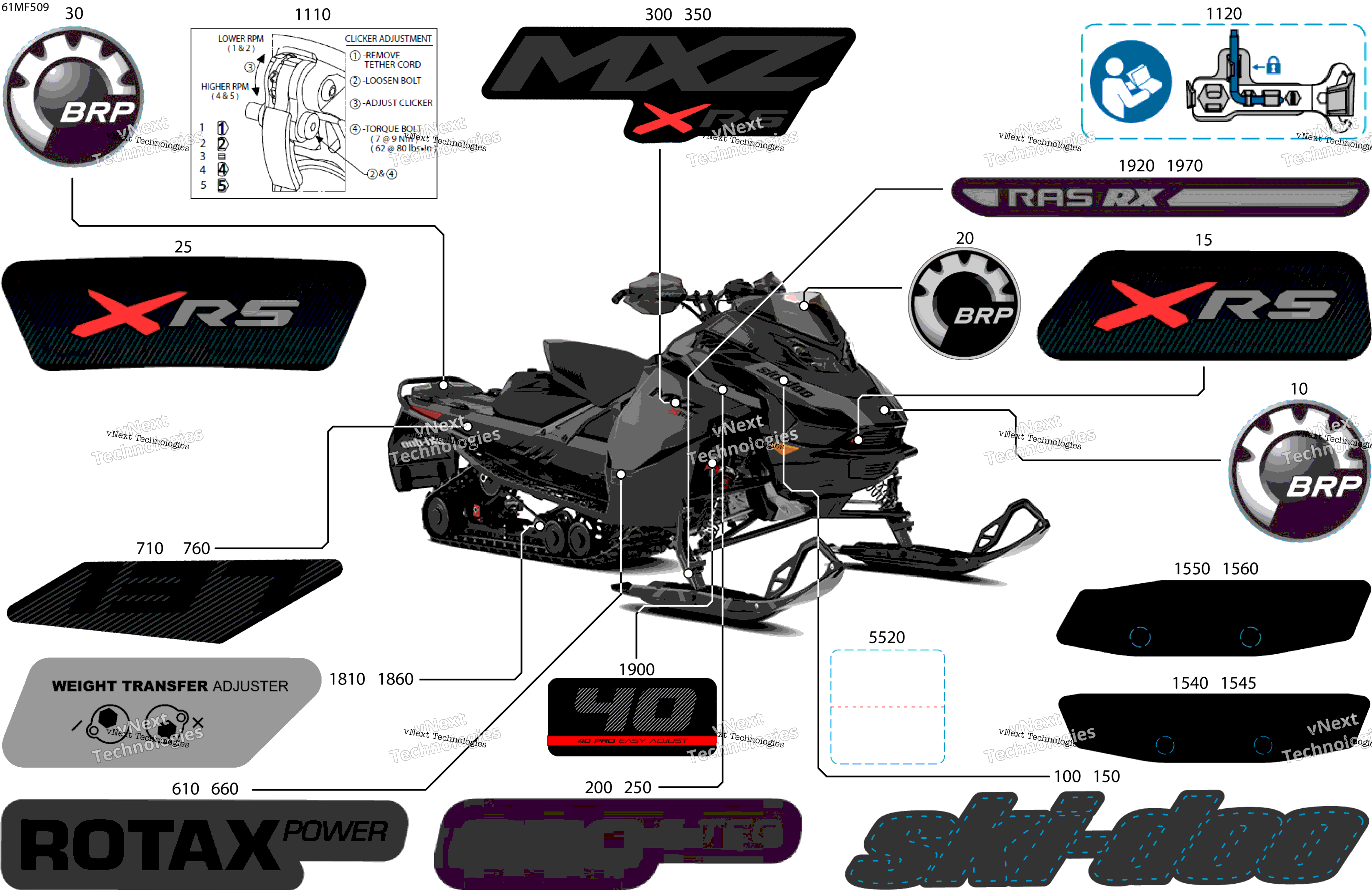 2026 MXZ - X-RS - 850 E-TEC - MYTB - Deep Black - 15X137X1.25IR Track