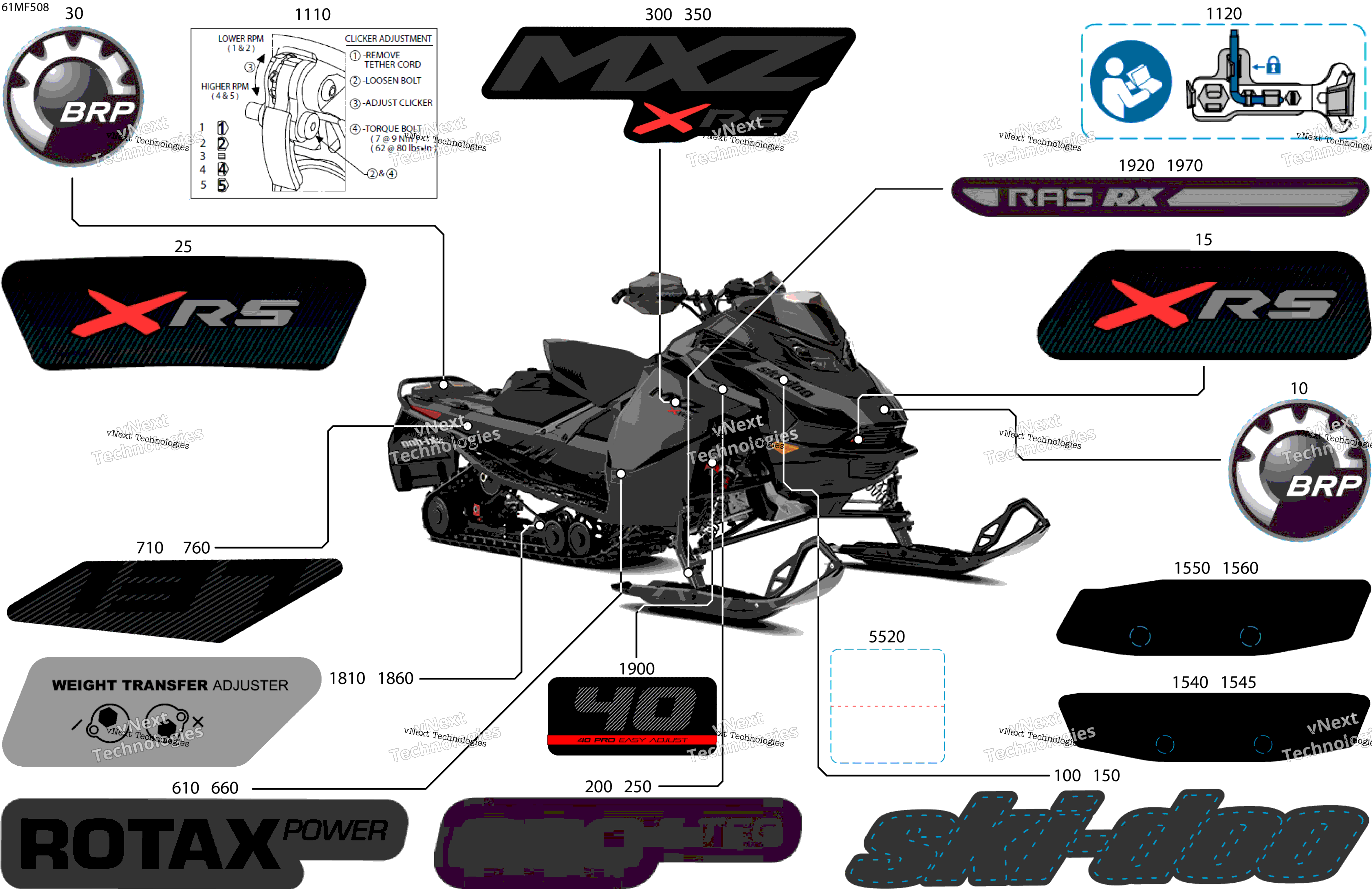 2026 MXZ - X-RS - 850 E-TEC - MYTC - Deep Black - 15X137X1.25RS Track