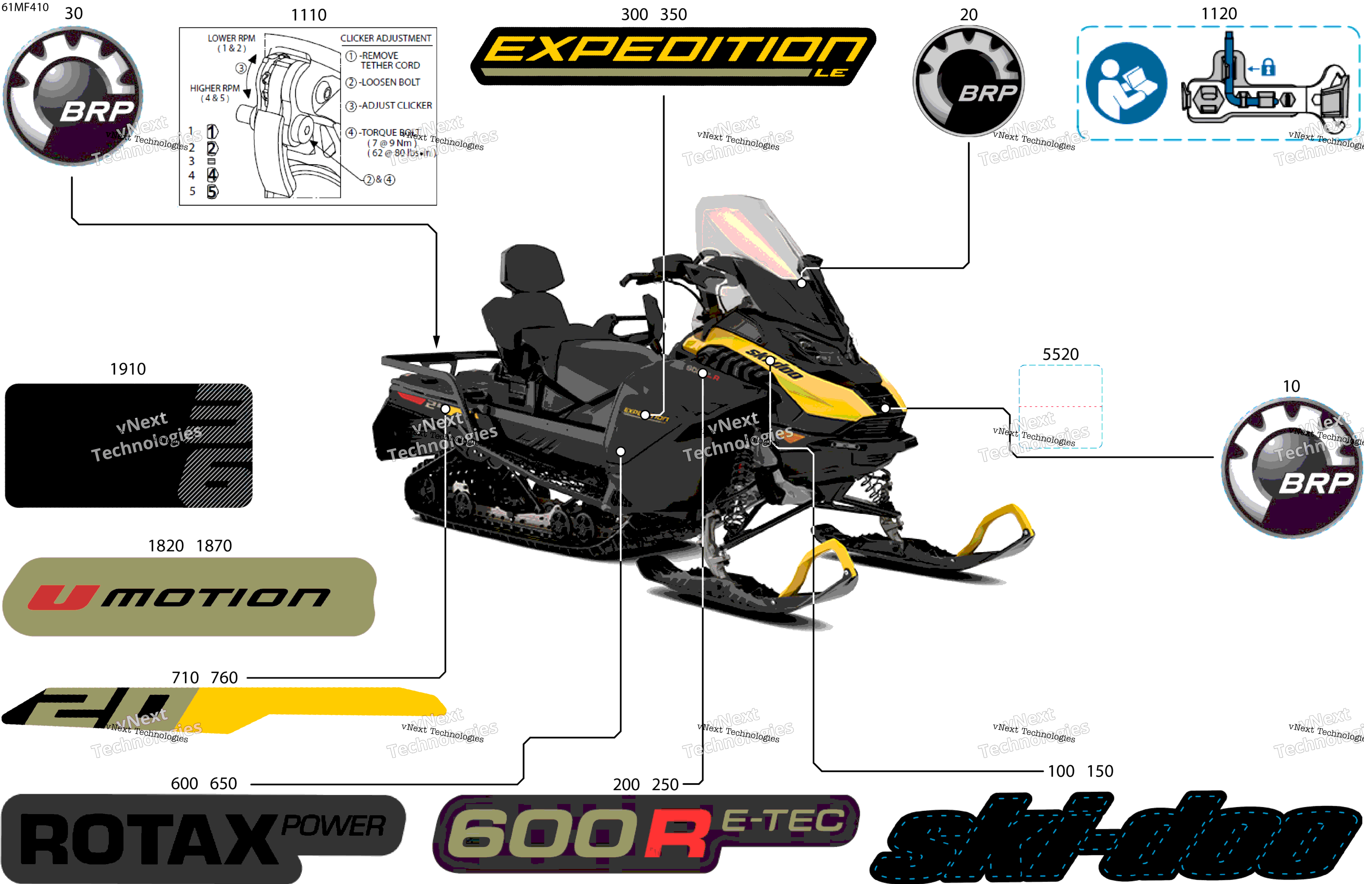 2026 EXPEDITION - LE - 600R E-TEC - ABTD - Neo Yellow - 20X154X1.5CSS Track