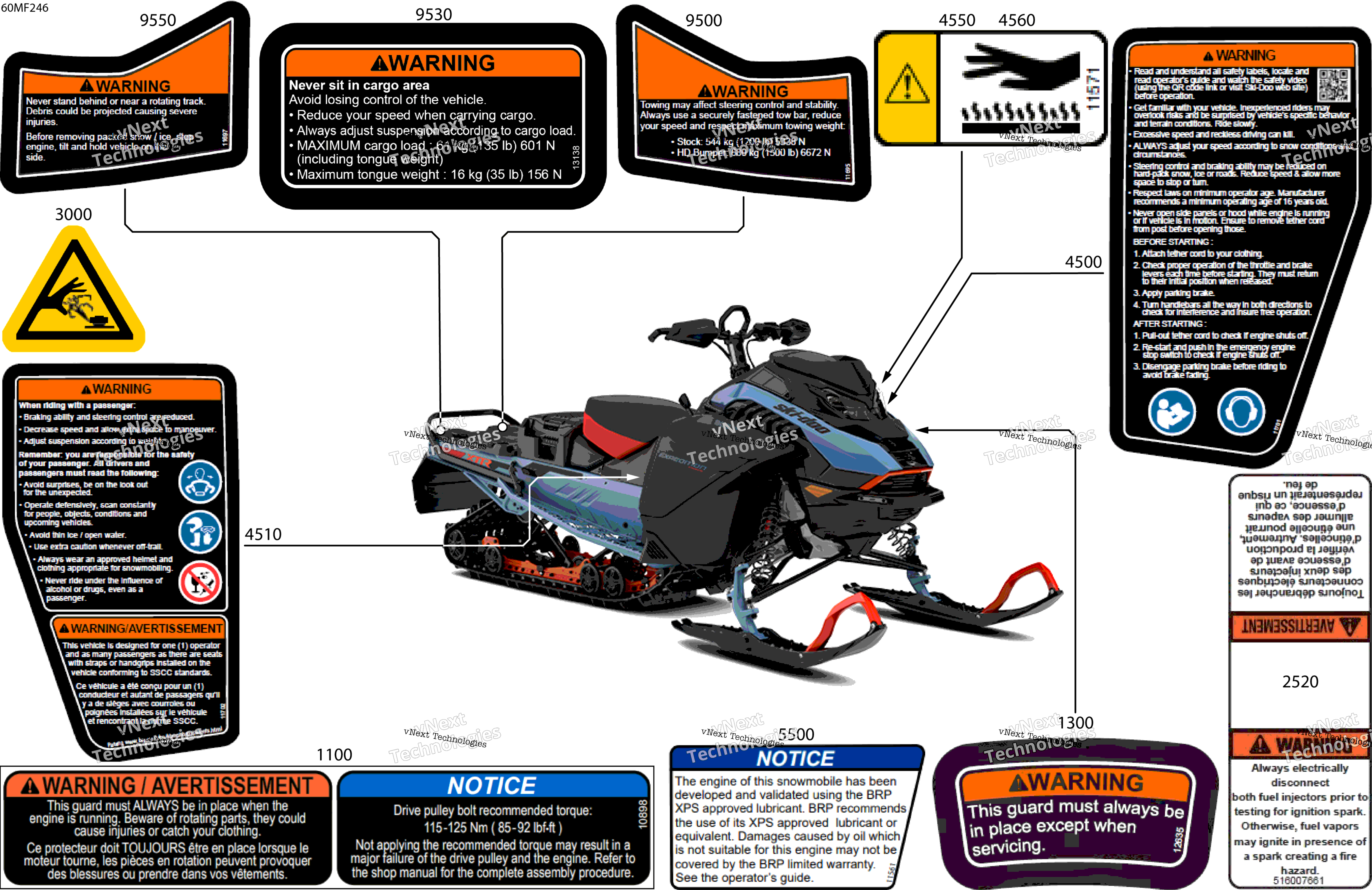 2026 EXPEDITION - XTREM - 850 E-TEC - ADTB - Scandi Blue - 20X154X1.8CST8 Track