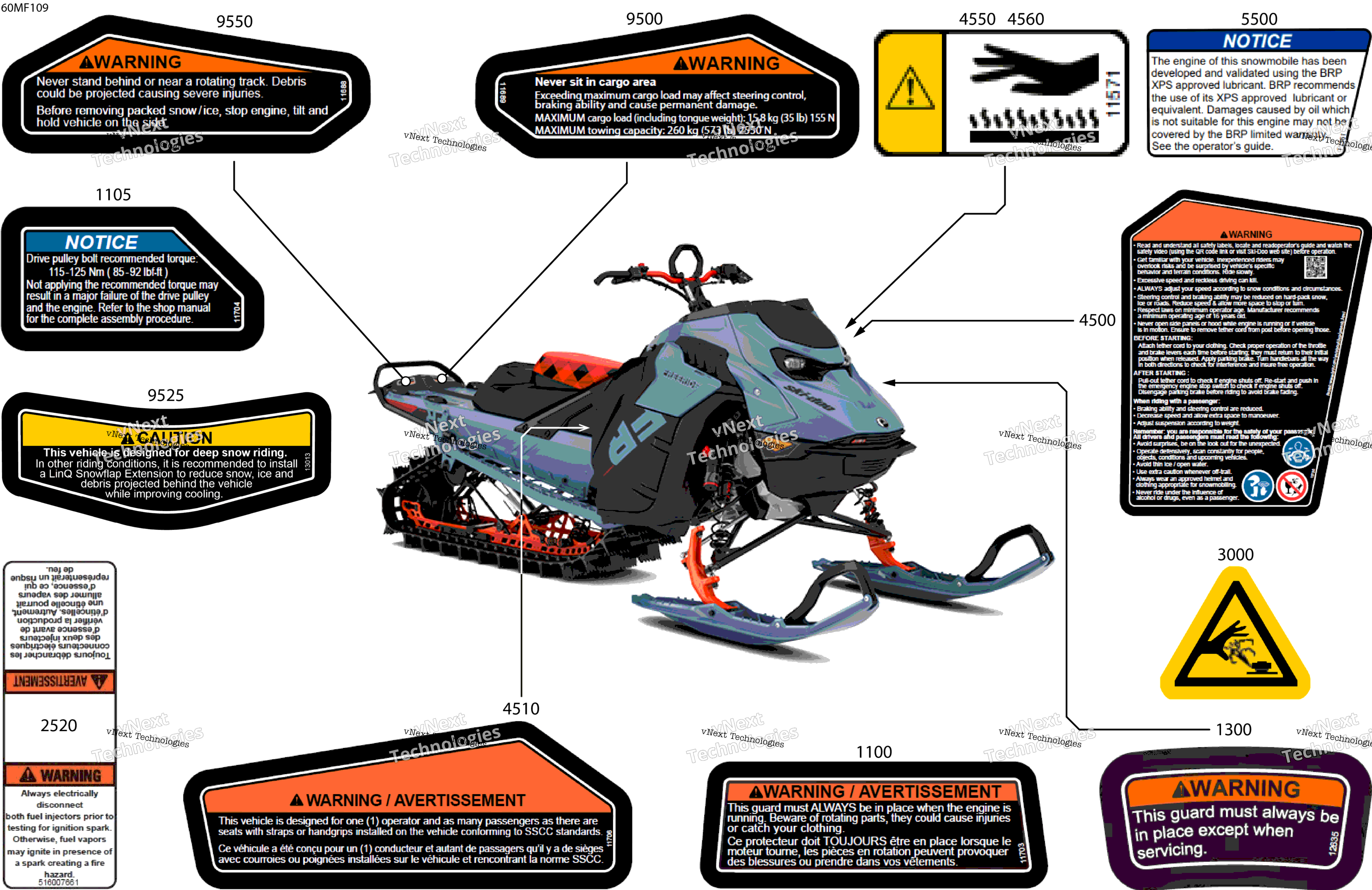 2026 FREERIDE - STD - 850 E-TEC - VCTD - Scandi Blue - 15X154X3P4 Track - SHOT starter