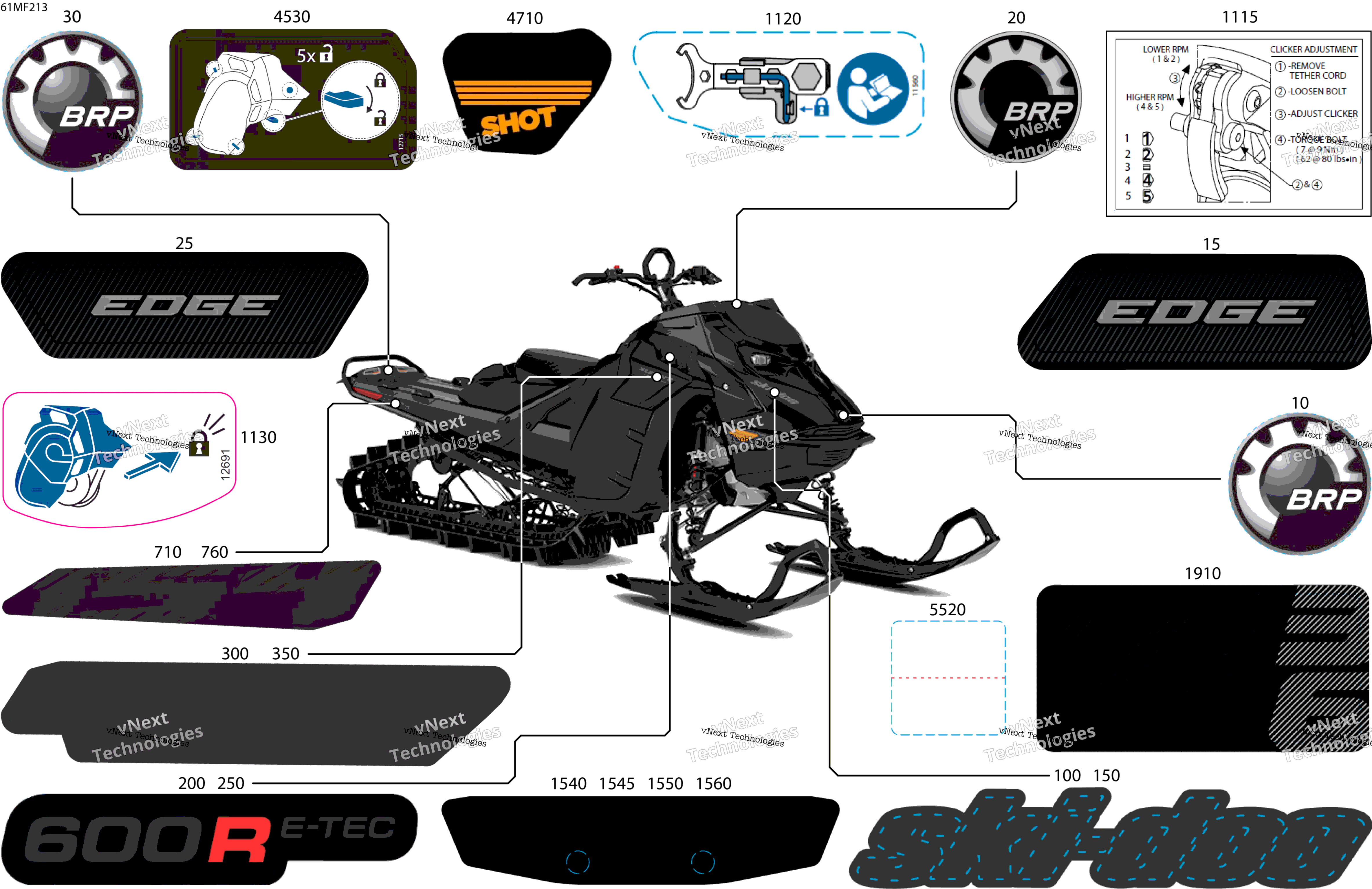 2026 SUMMIT - Adrenaline with Enduro Package - 600R E -TEC - CGTB - Deep Black - 16X154X2.5PLF Track