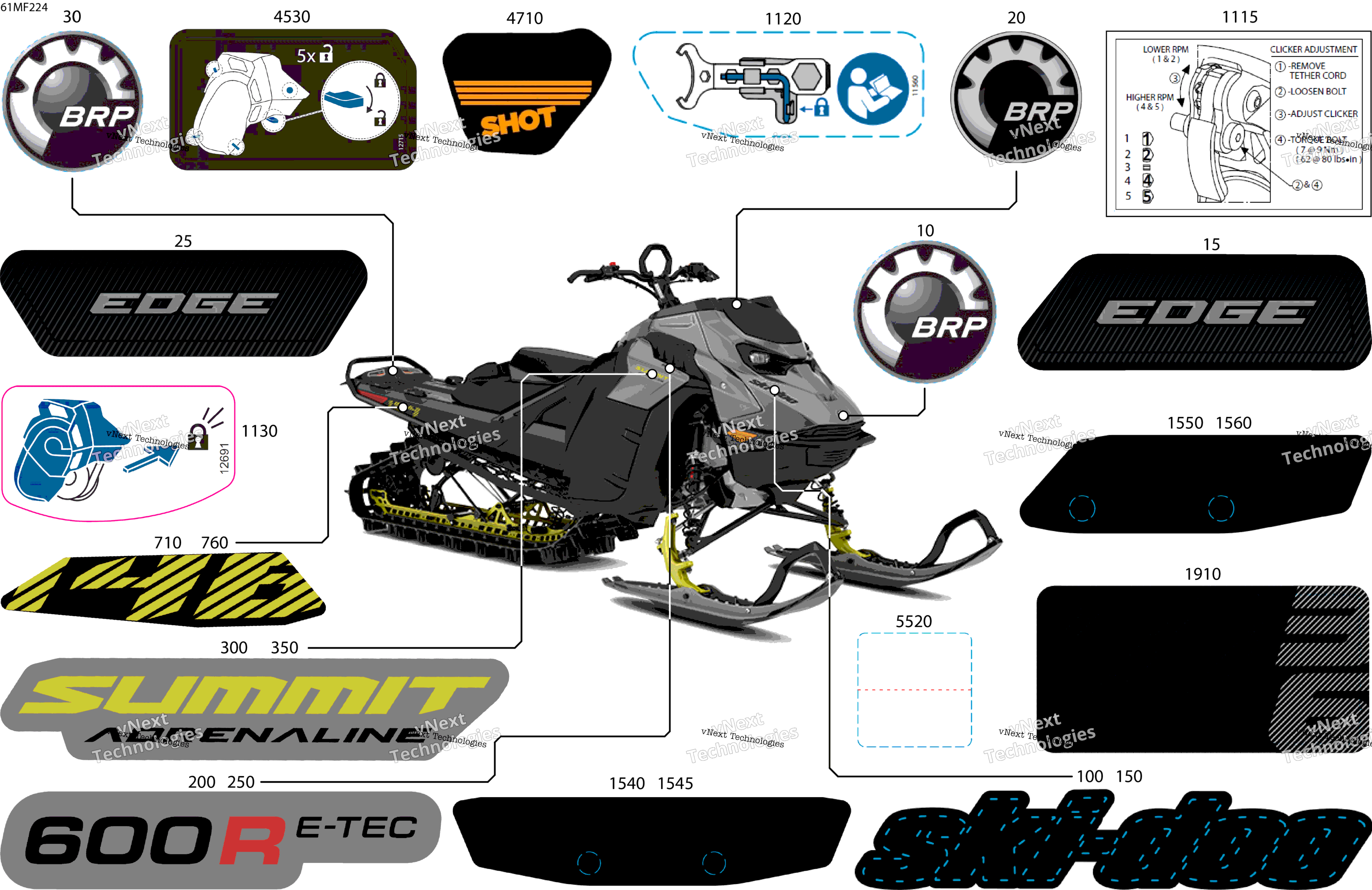 2026 SUMMIT - Adrenaline with Enduro Package - 600R E -TEC - CKTC - Monument Gray - 16X146X2.5PF Track