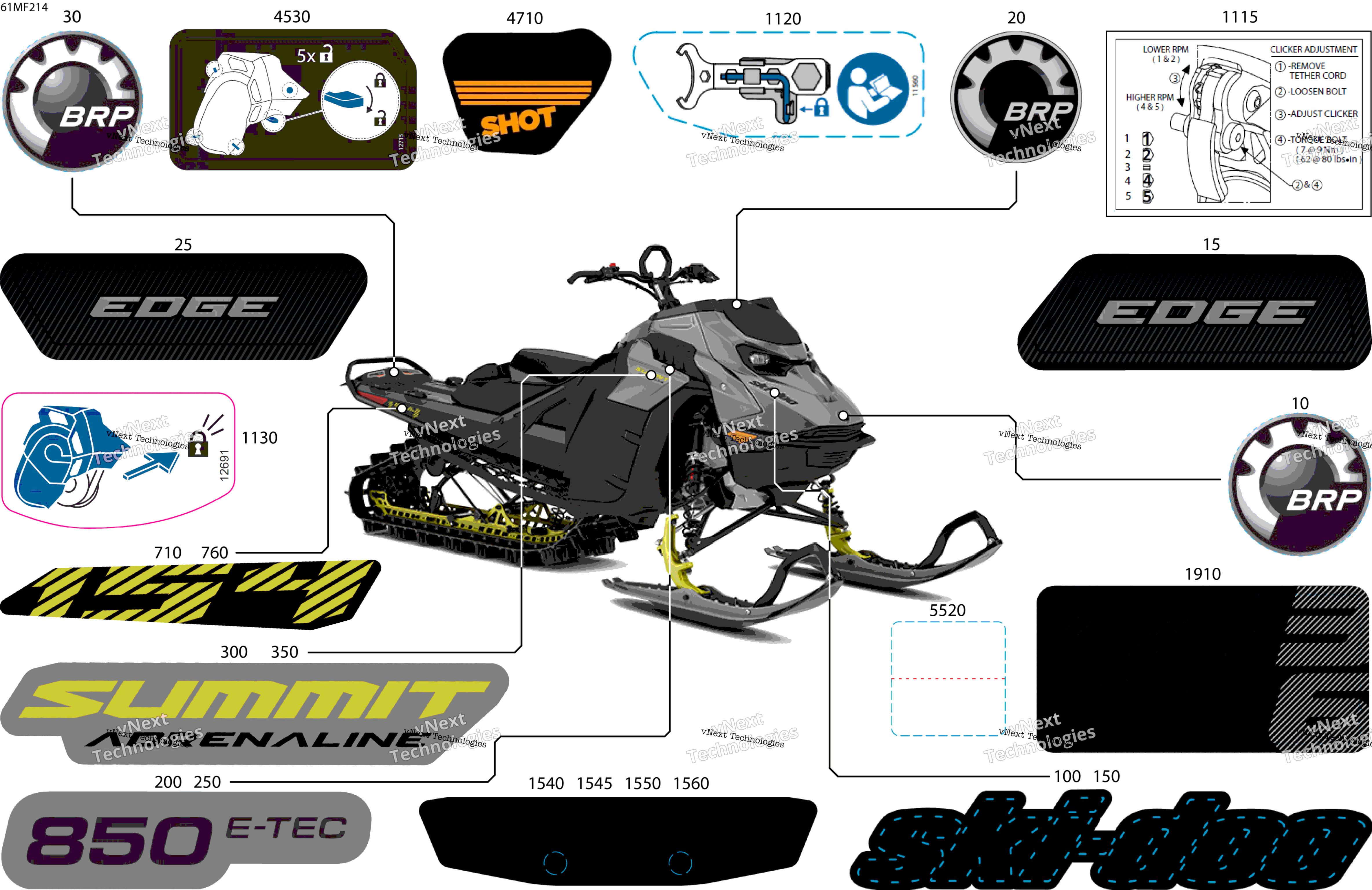 2026 SUMMIT - Adrenaline with Enduro Package - 850 E-TEC - CGTG - Monument Gray - 16X154X2.5PLF Track