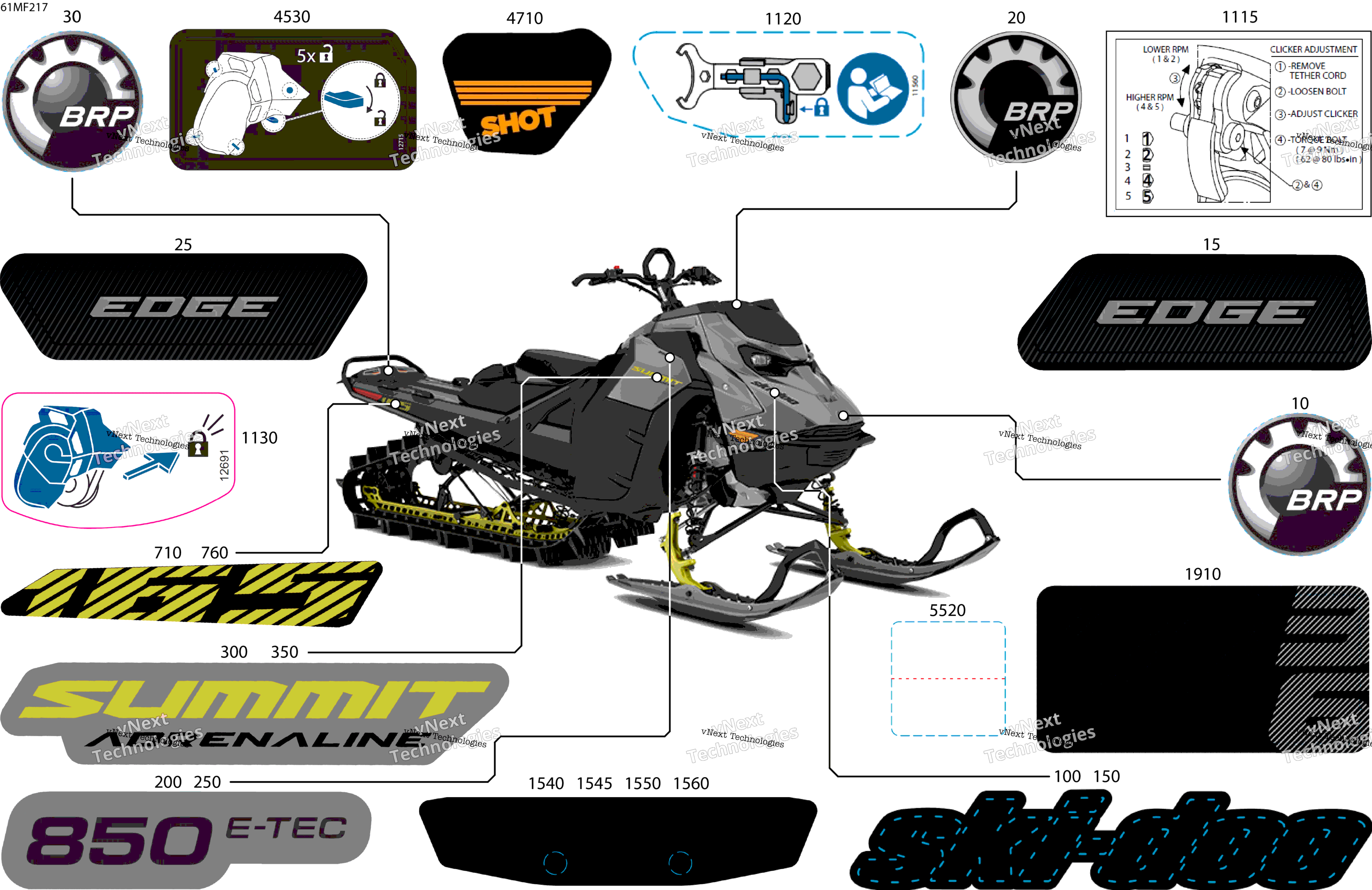 2026 SUMMIT - Adrenaline with Enduro Package - 850 E-TEC - CHTB - Monument Gray - 16X165X3P4F Track