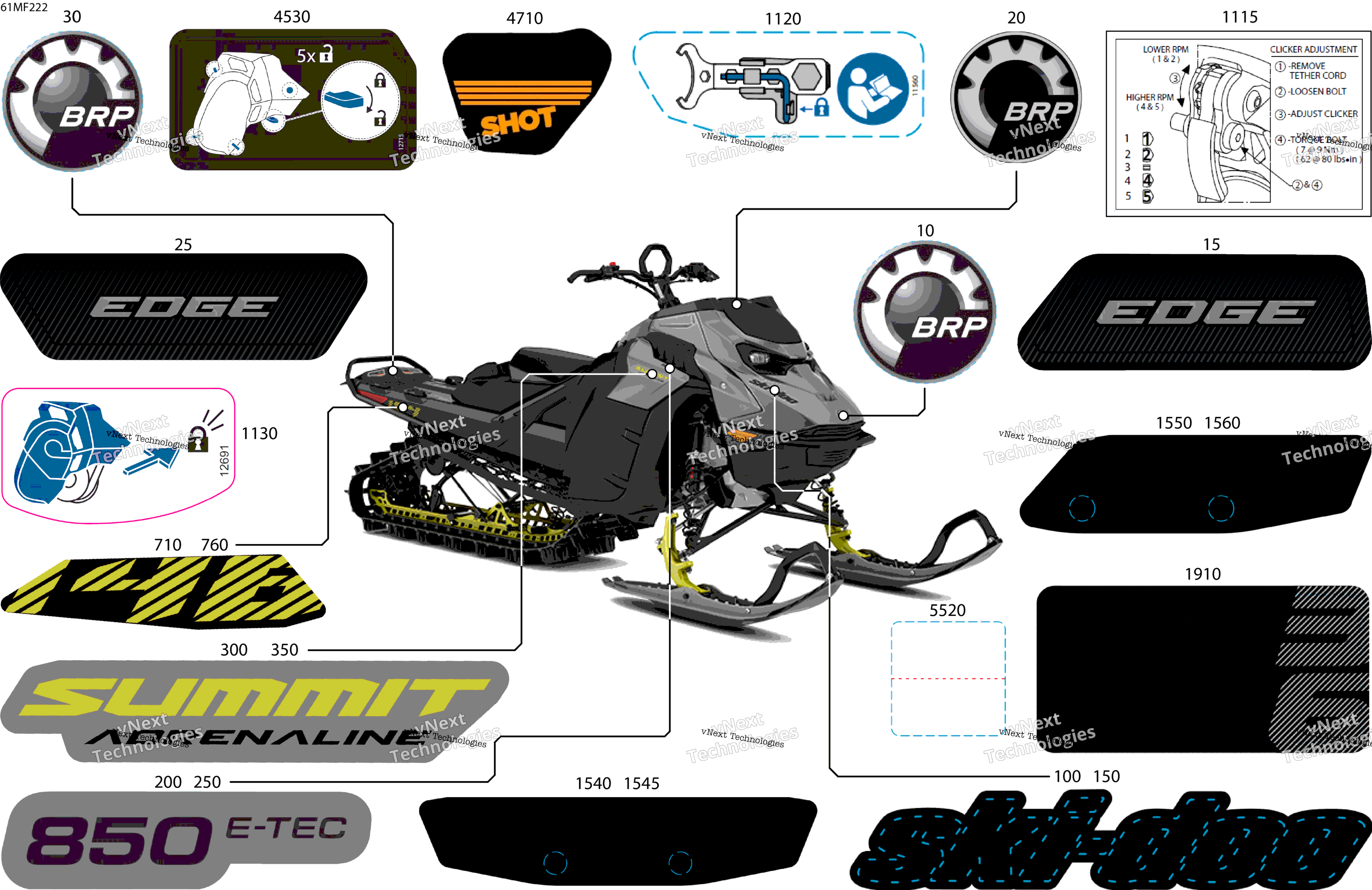 2026 SUMMIT - Adrenaline with Enduro Package - 850 E-TEC - CKTA - Monument Gray - 16X146X2.5PF Track