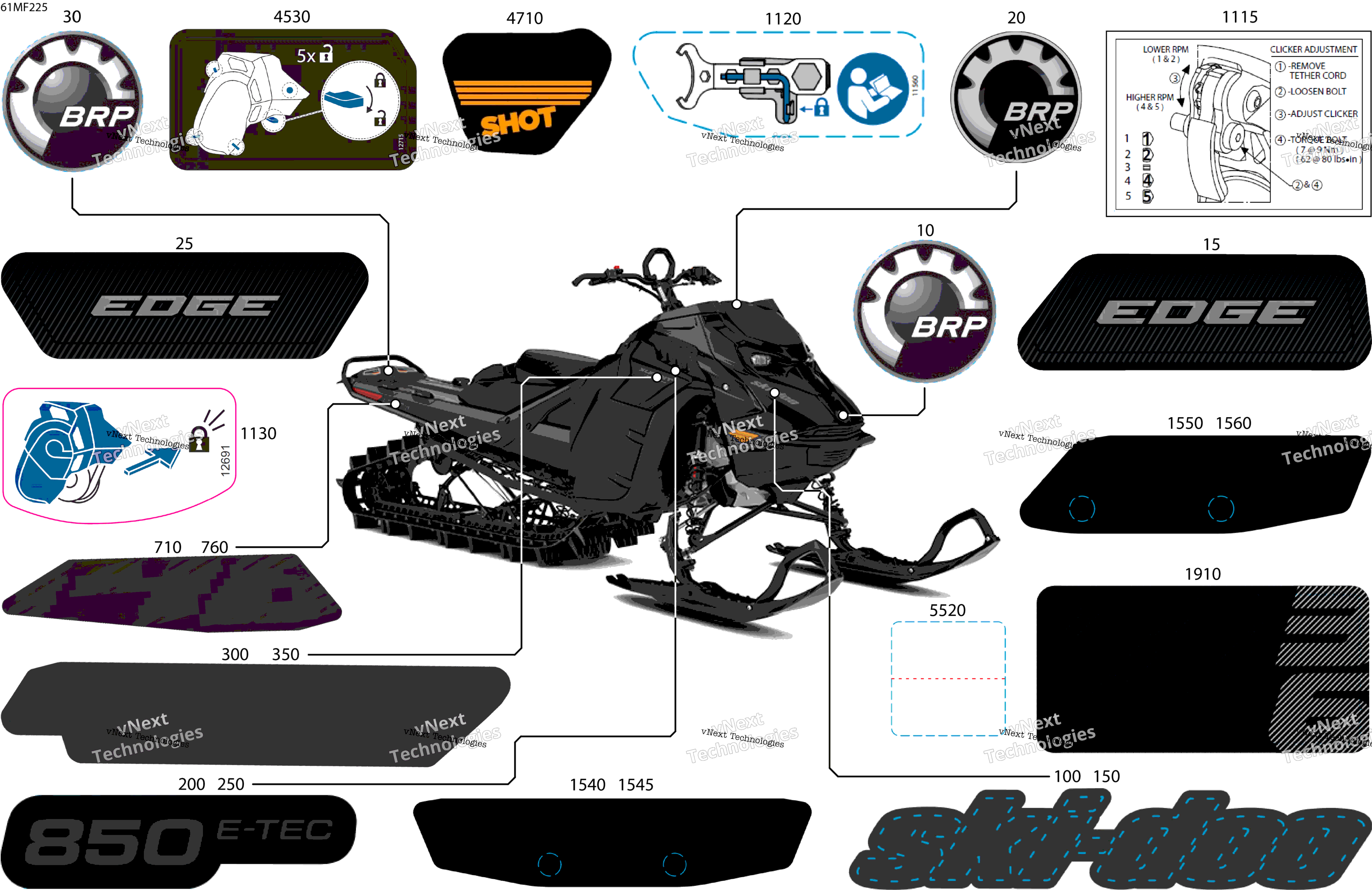 2026 SUMMIT - Adrenaline with Enduro Package - 850 E-TEC - CKTE - Deep Black - 16X146X2.5PF Track