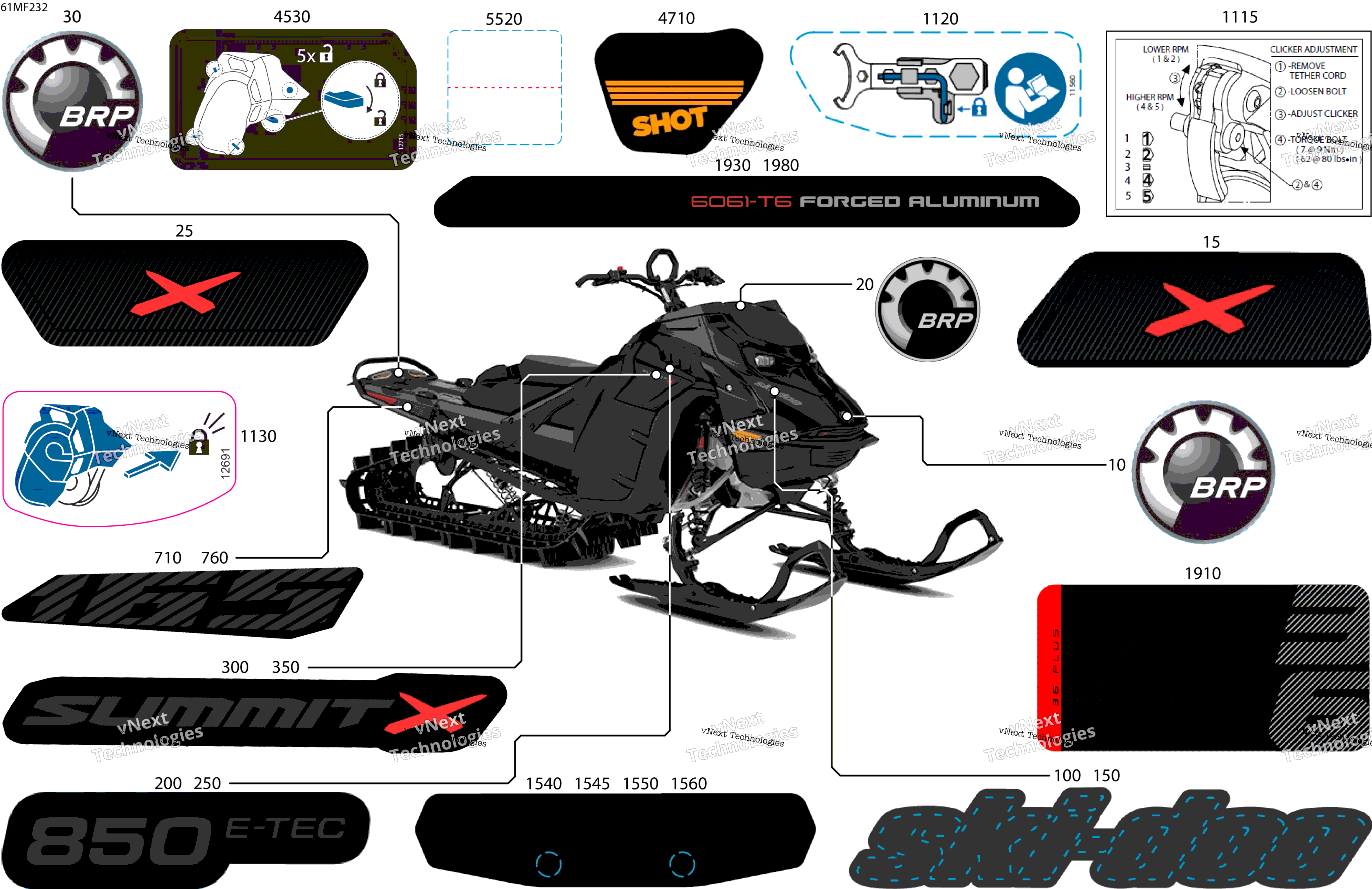 2026 SUMMIT - X - 850 E-TEC - TDTC - Deep Black - 16X165X3P4F Track