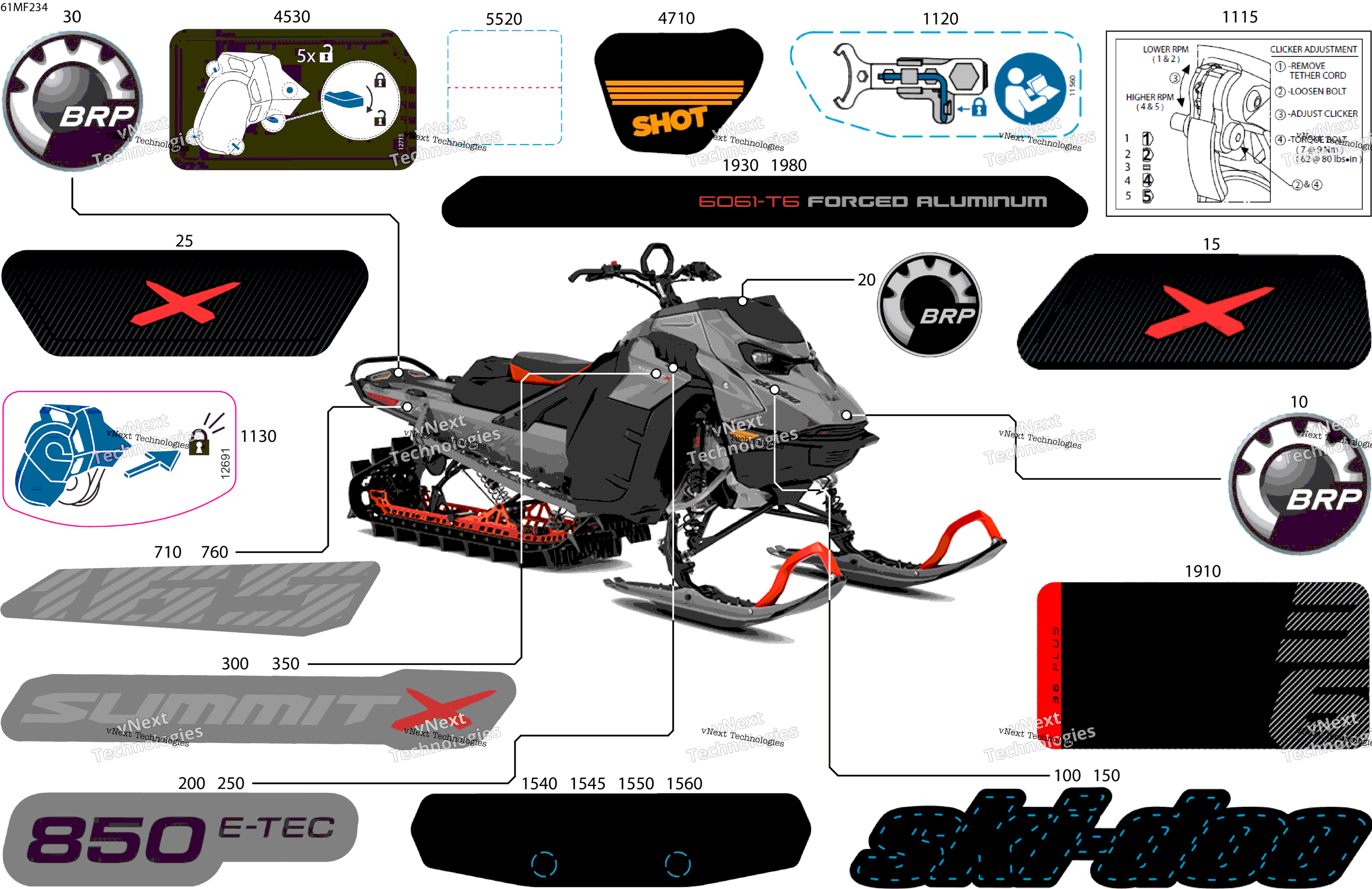 2026 SUMMIT - X - 850 E-TEC - TDTF - Monument Gray - 16X165X3P4F Track