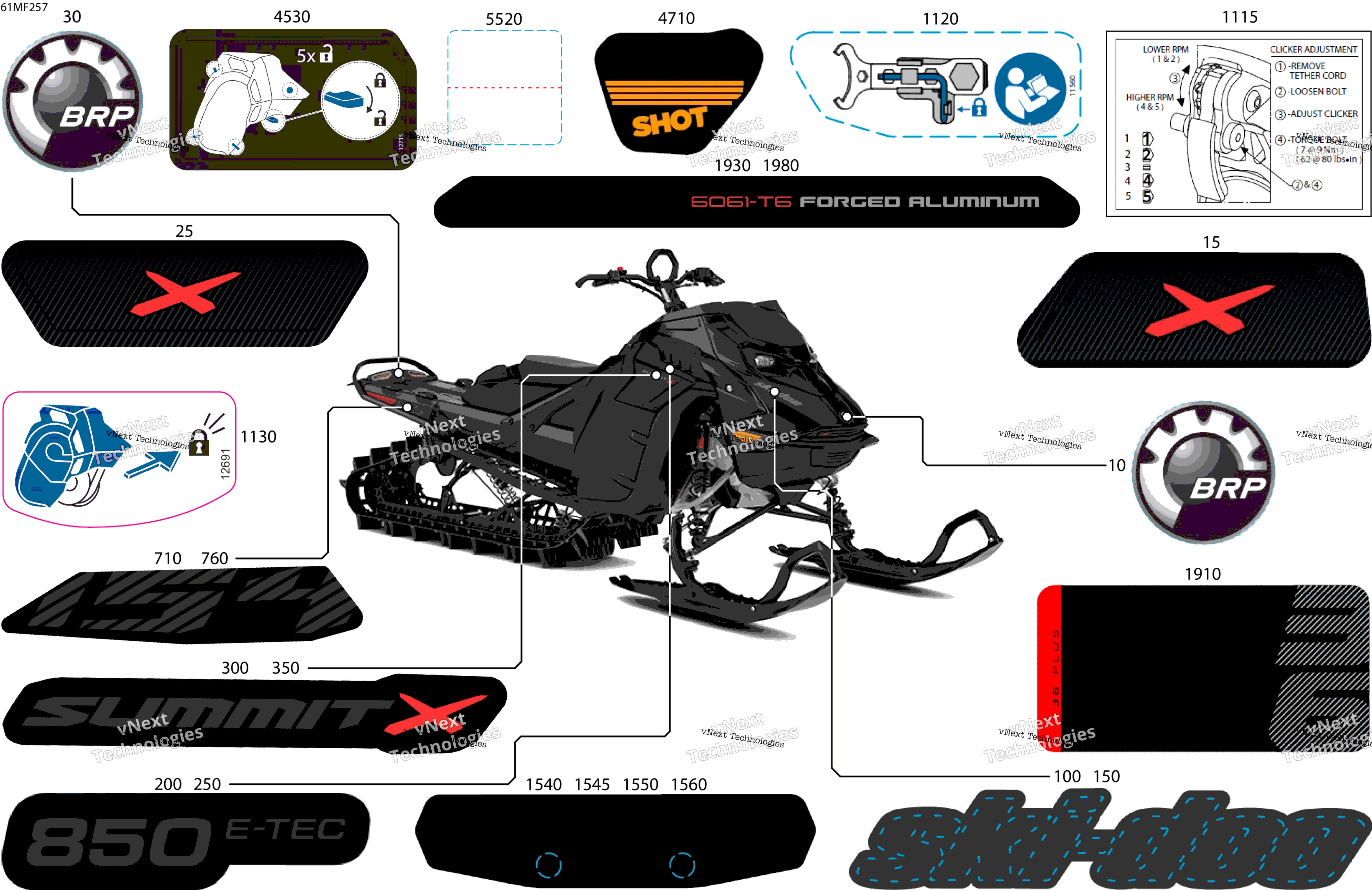 2026 SUMMIT - X - 850 E-TEC - TNTB - Deep Black - 16X154X3P5F Track