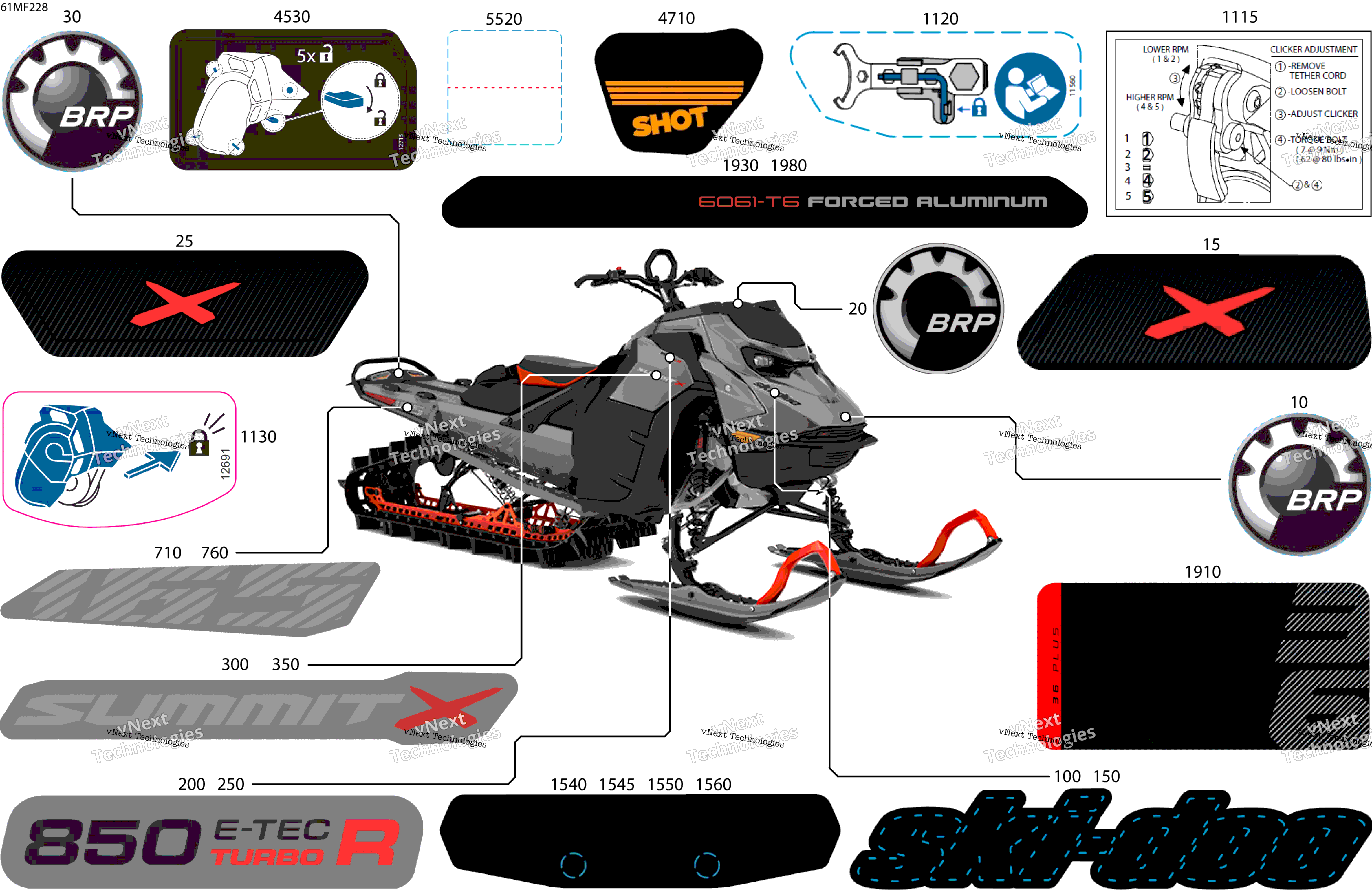 2026 SUMMIT - X - 850 E-TEC Turbo R - TATC - Monument Gray - 16X165X3P4F Track