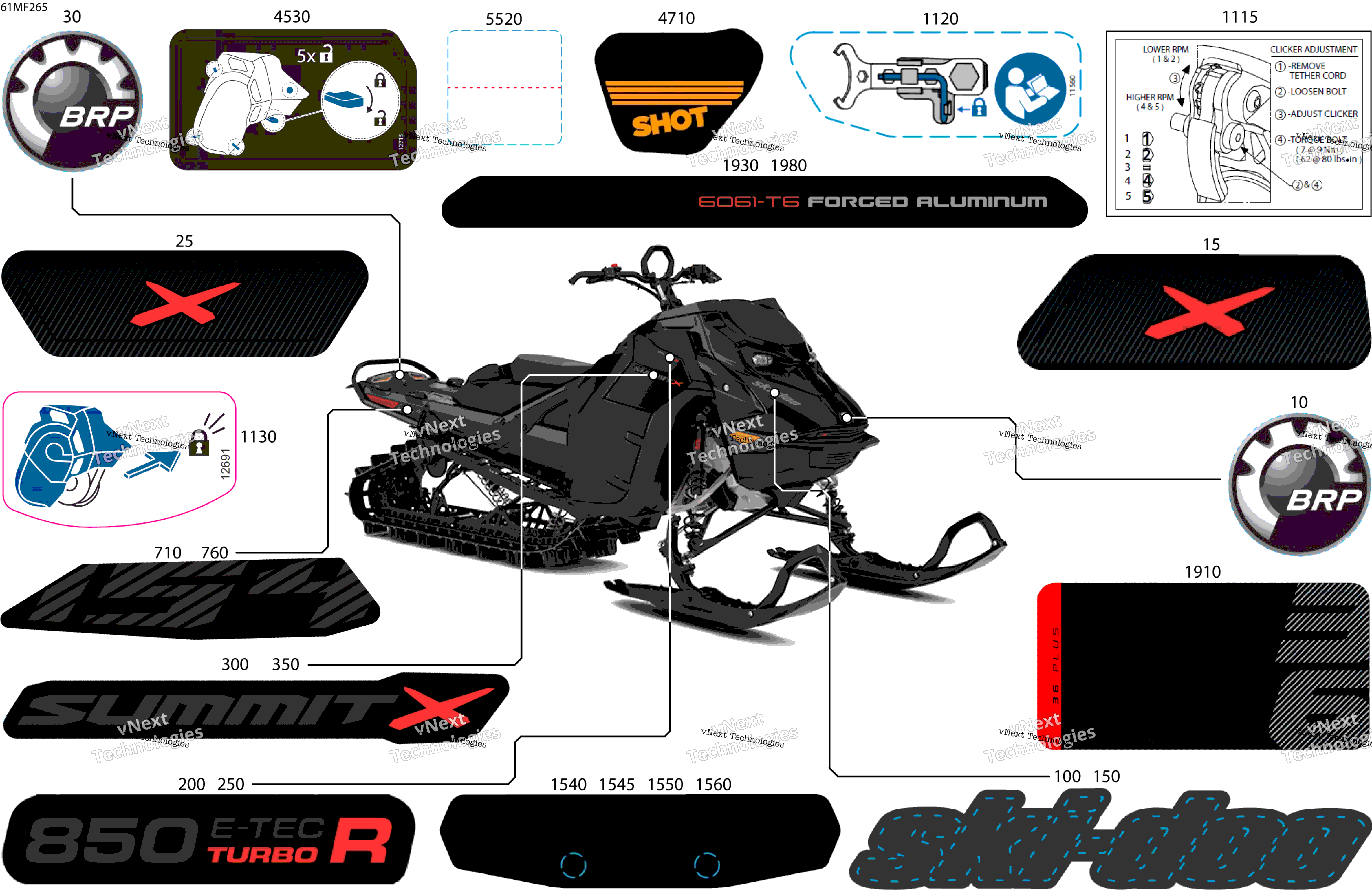 2026 SUMMIT - X - 850 E-TEC Turbo R - TPTD - Deep Black - 16X154X3P5F Track