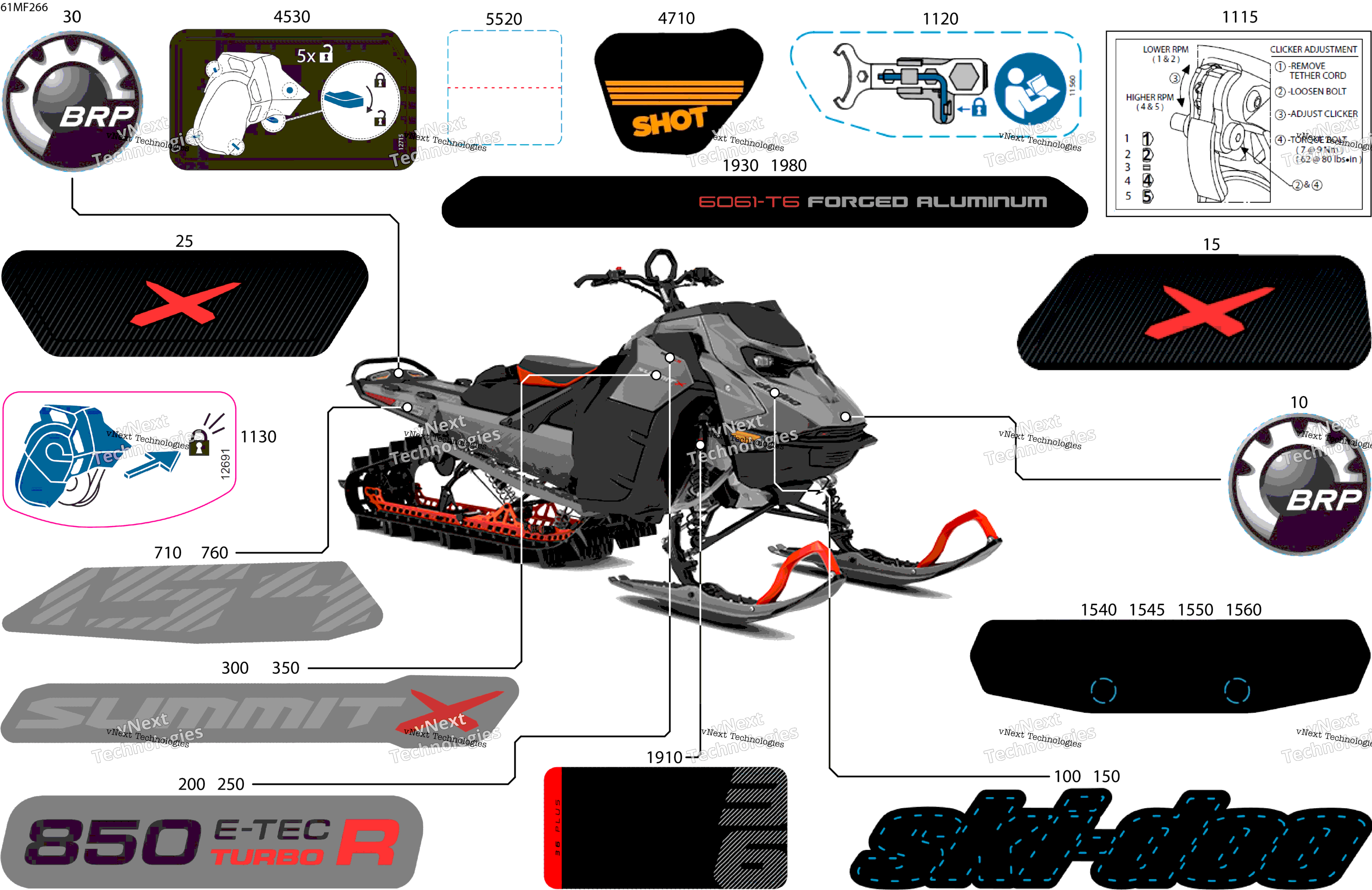 2026 SUMMIT - X - 850 E-TEC Turbo R - TPTE - Monument Gray - 16X154X3P5F Track