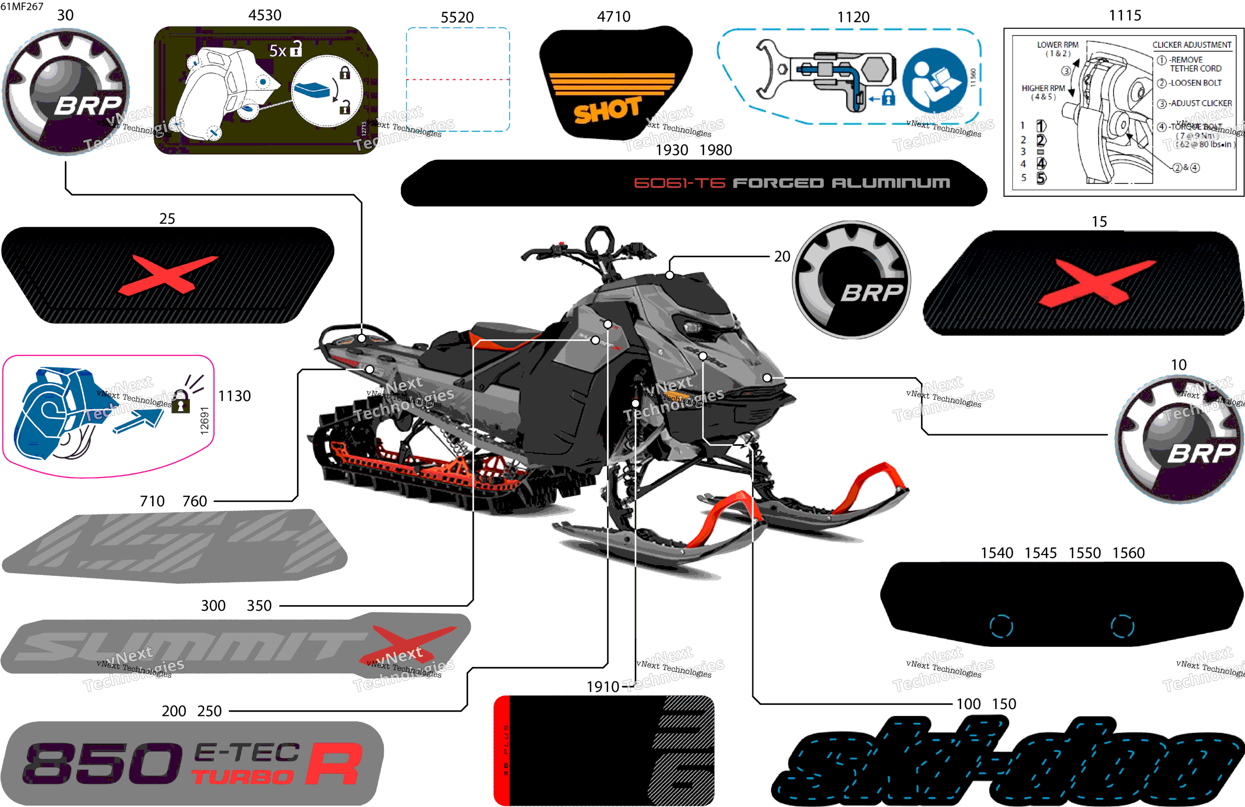2026 SUMMIT - X - 850 E-TEC Turbo R - TPTH - Monument Gray - 16X154X2.5PLF Track