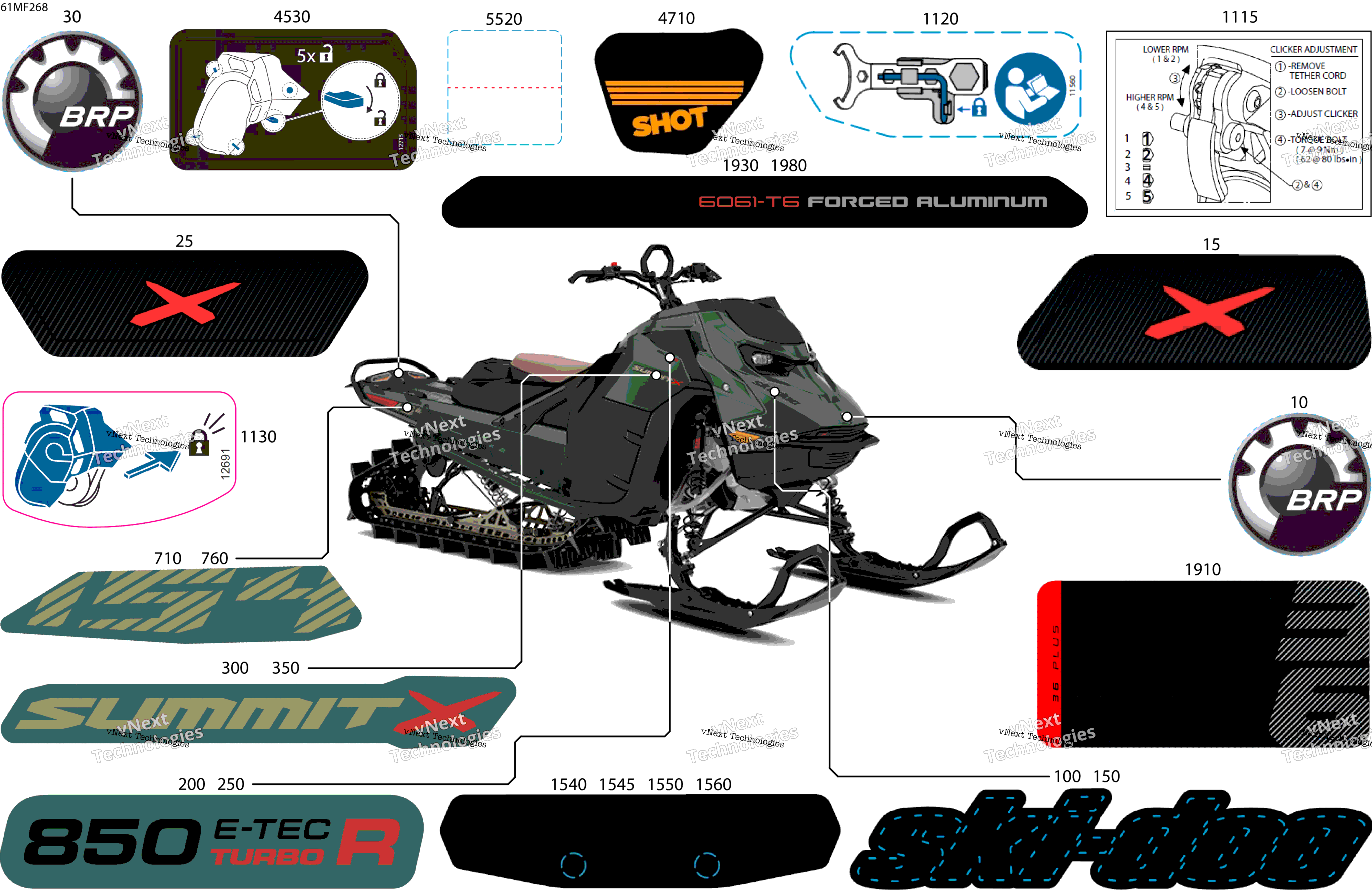 2026 SUMMIT - X - 850 E-TEC Turbo R - TPTJ - Tundra Green - 16X154X2.5PLF Track