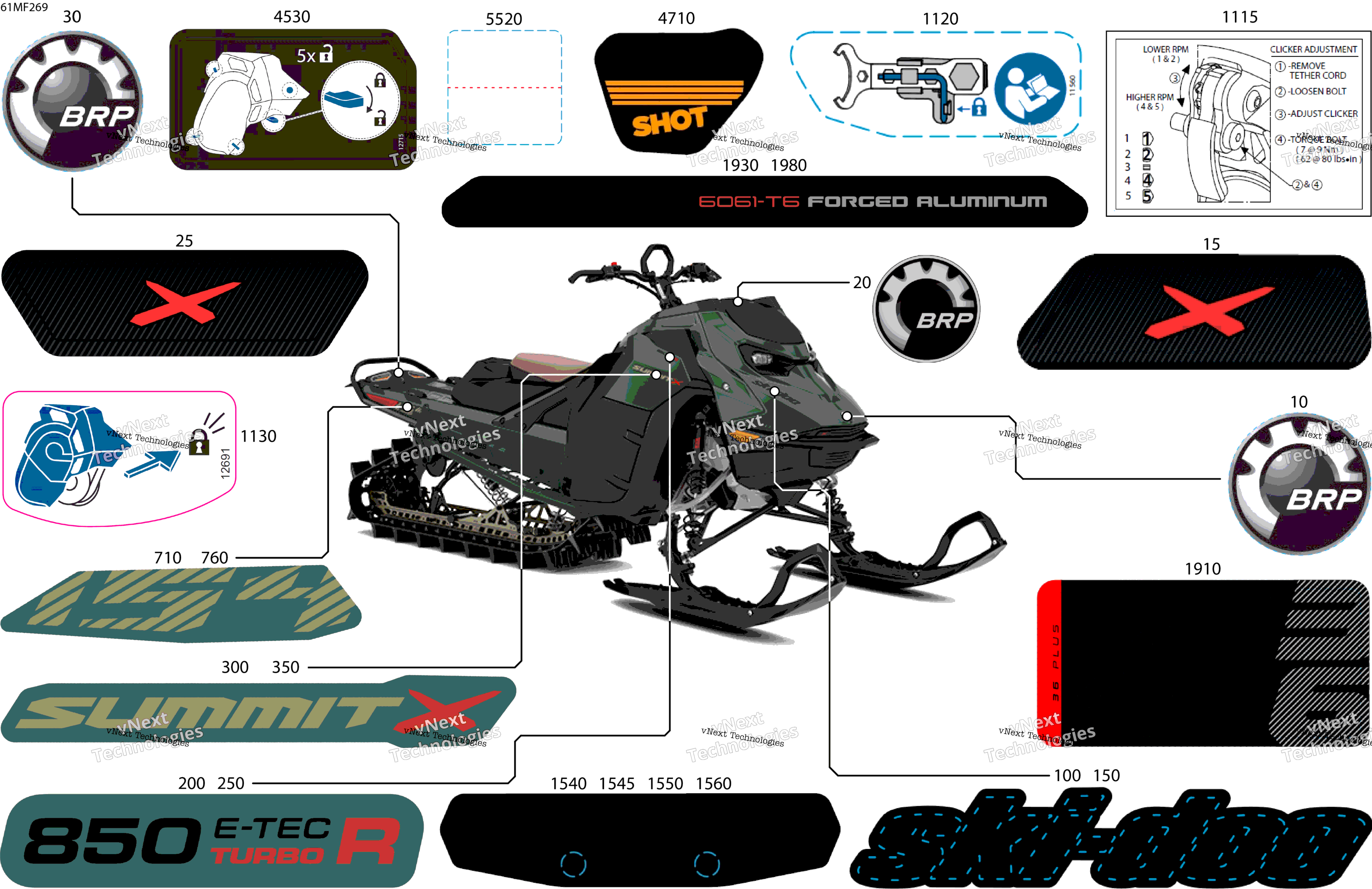 2026 SUMMIT - X - 850 E-TEC Turbo R - TPTL - Tundra Green - 16X154X2.5PLF Track