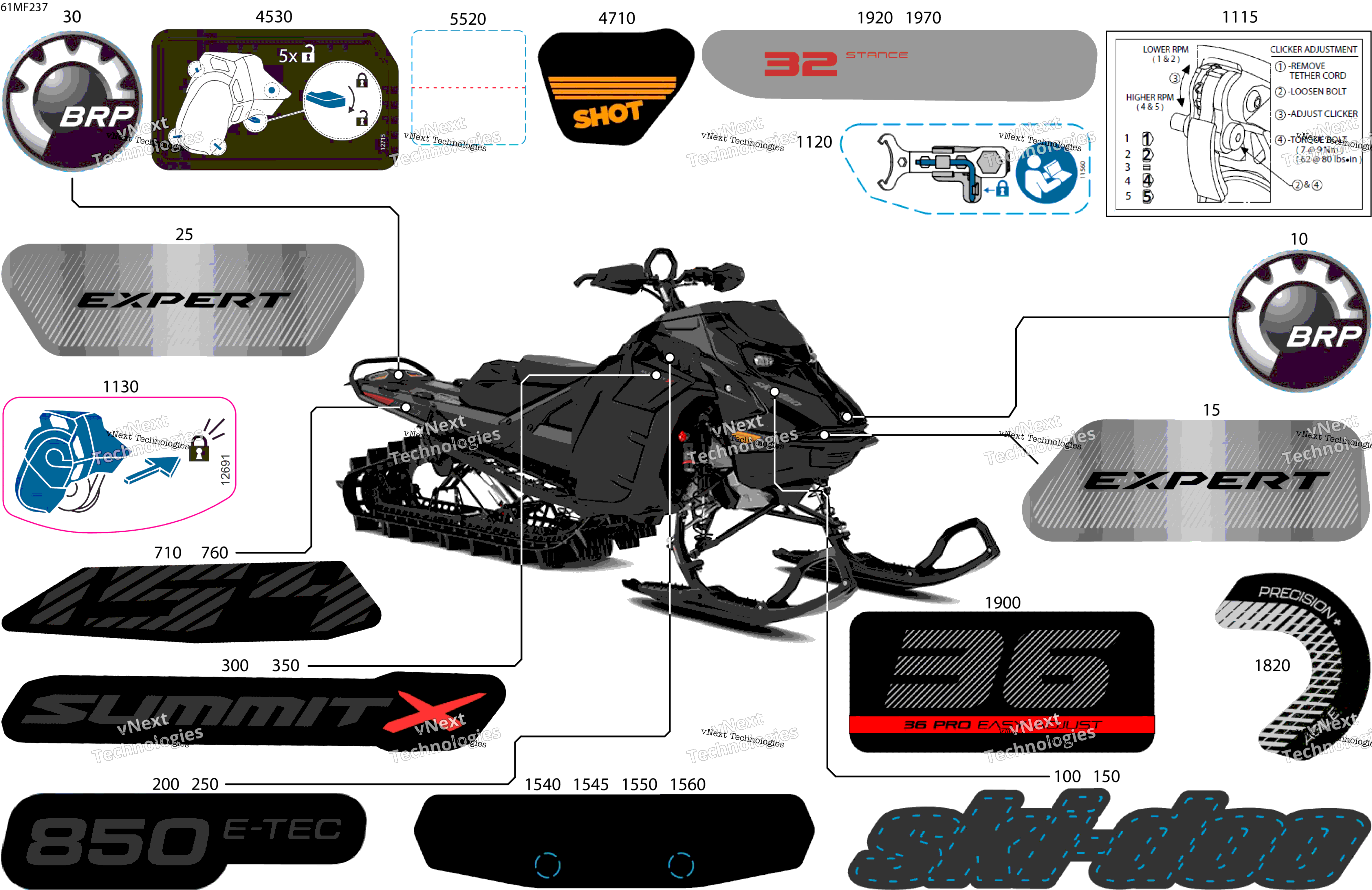 2026 SUMMIT - X with Expert Package - 850 E-TEC - TGTE - Deep Black - 16X154X3P4 Track
