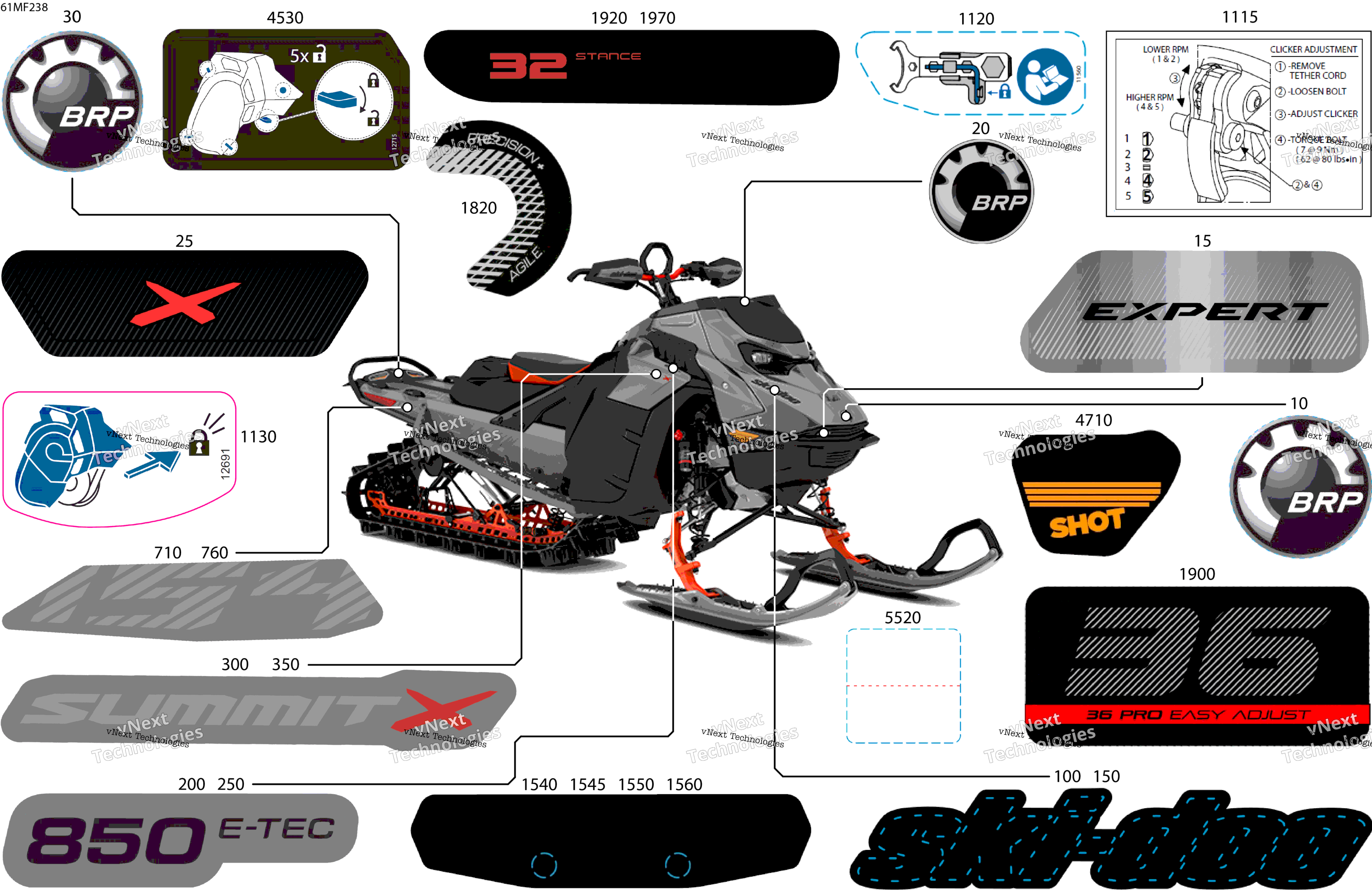 2026 SUMMIT - X with Expert Package - 850 E-TEC - TGTJ - Monument Gray - 16X154X3P4 Track