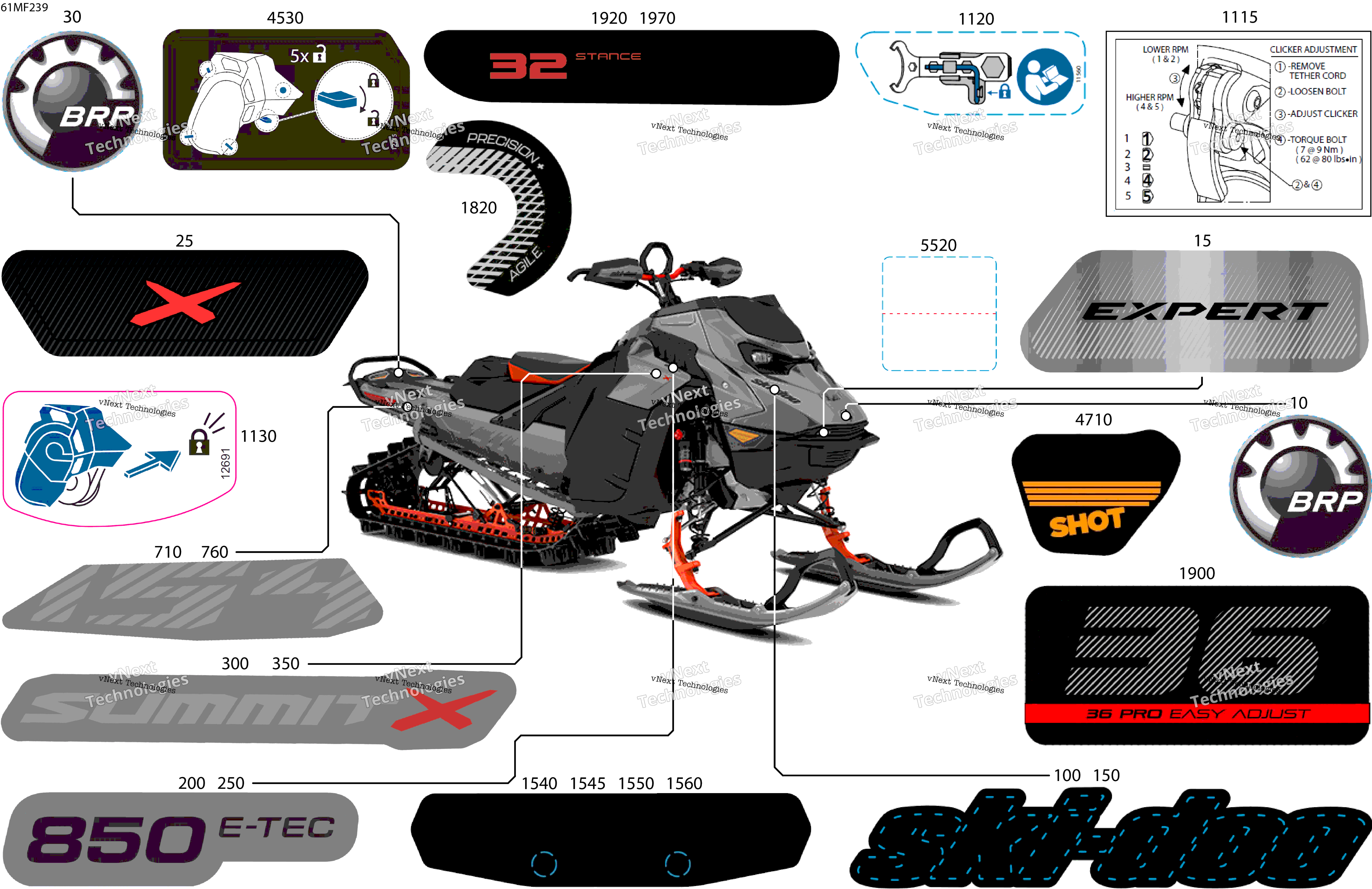 2026 SUMMIT - X with Expert Package - 850 E-TEC - TGTM - Monument Gray - 16X154X3P4 Track